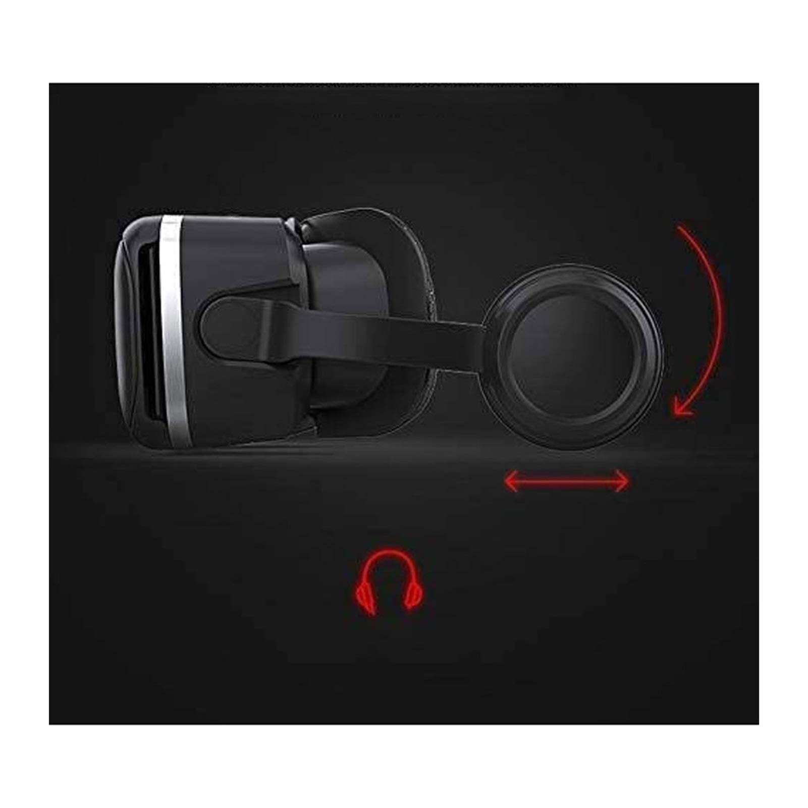 Premium VR Headset for iPhone & Android - 3D Virtual Reality Glasses with Adjustable Distance & Comfortable Fit for 4.5