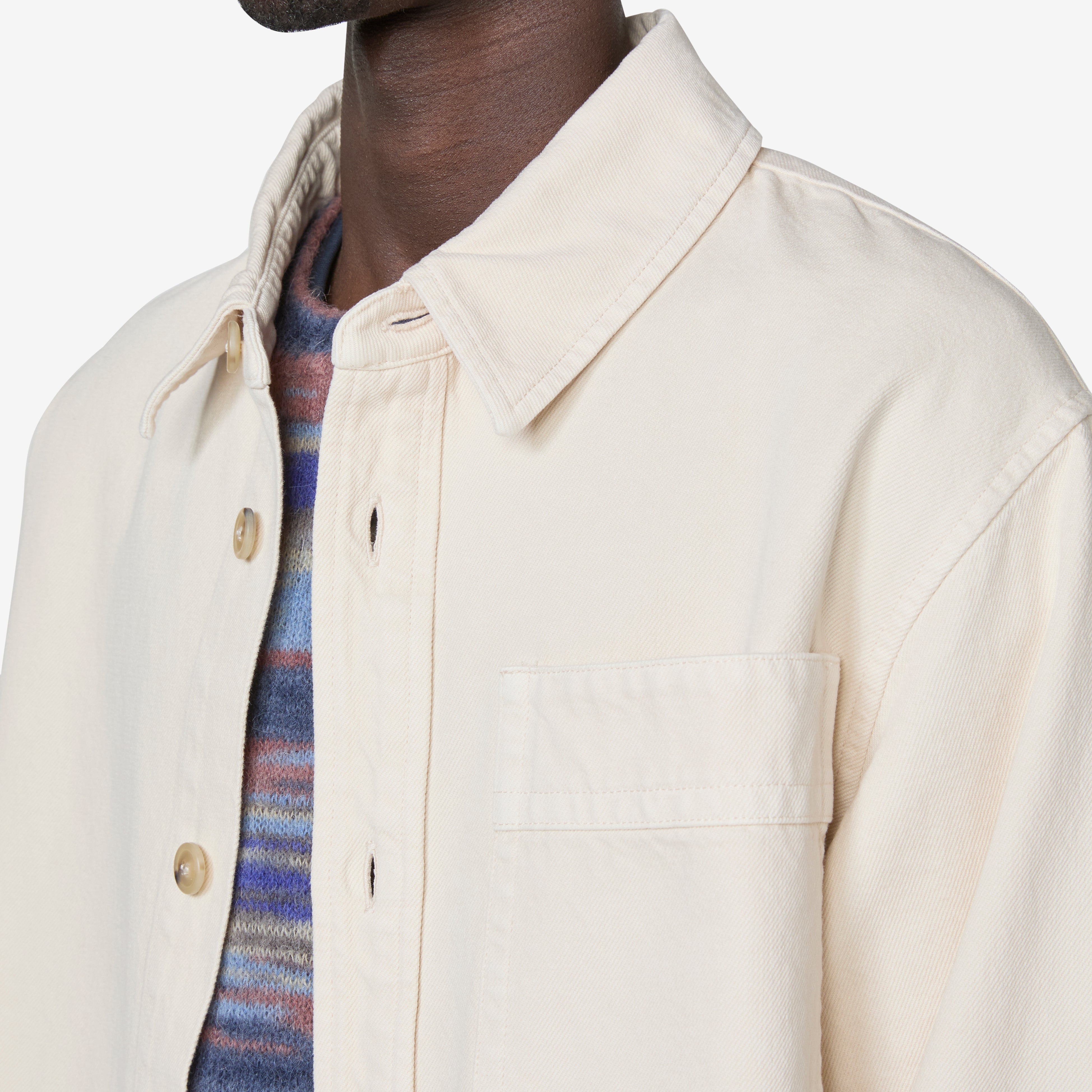 Basile Cavalier Overshirt in Ecru - Stylish Lightweight Jacket for Men | Perfect for Casual Outfits, Outdoor Adventures & Layering in Fall/Winter