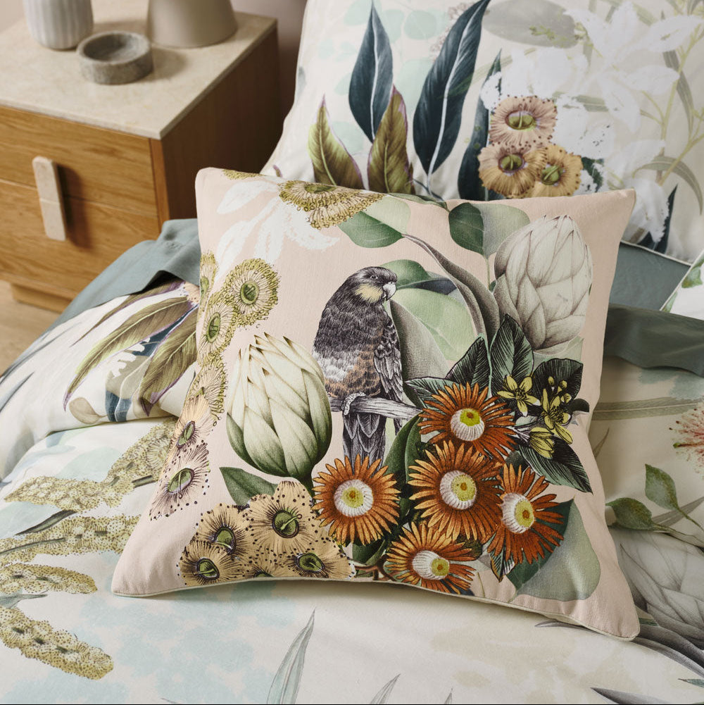 Premium Eucalyptus Garden Cushion 48x48cm - Breathable Linen House Outdoor Pillow for Patio, Porch & Poolside Relaxation