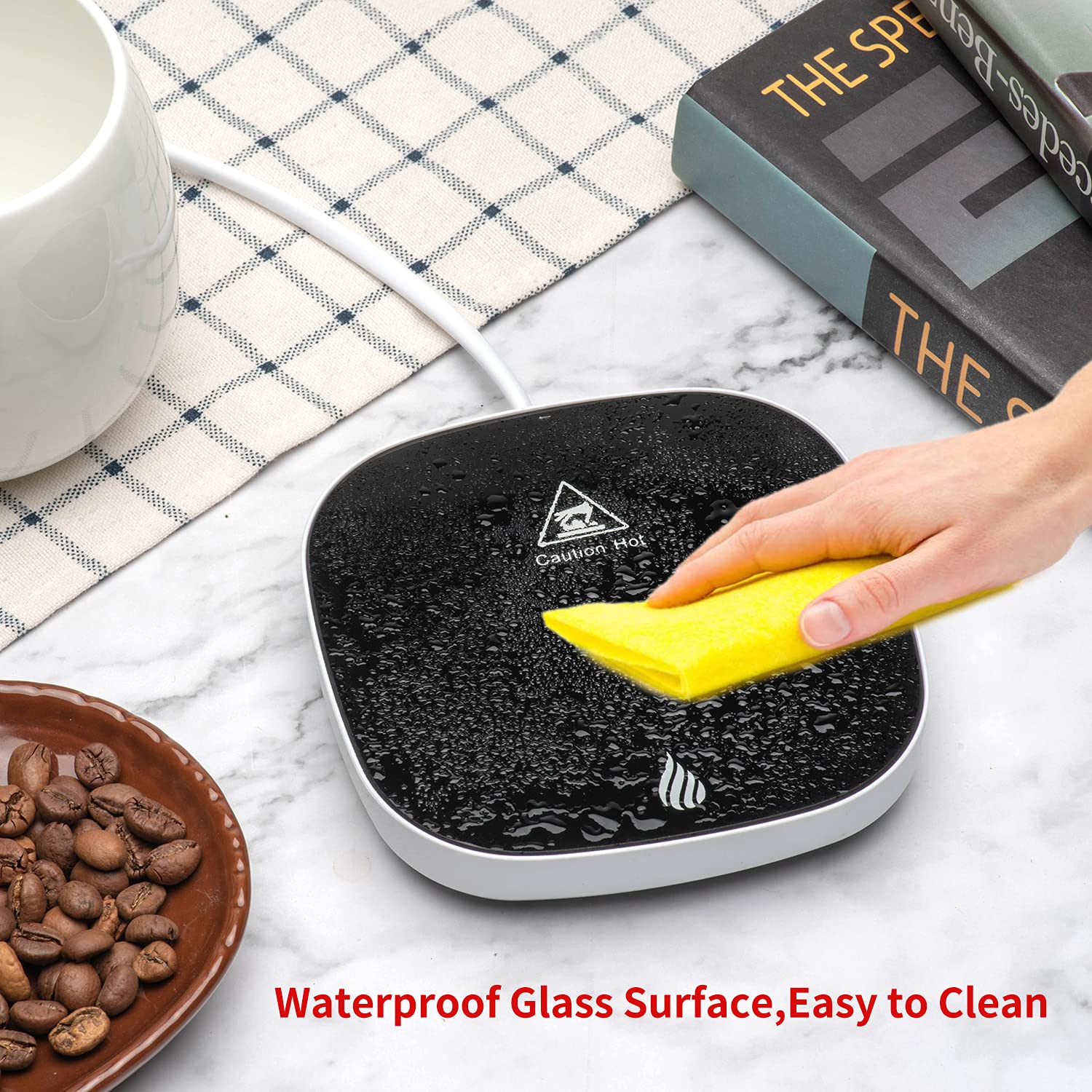 Electric Coffee Mug Warmer for Desk with Auto Shut Off - USB Powered Beverage Warmer for Coffee, Tea, Milk & Cocoa - Perfect for Office, Home & Dorm Use