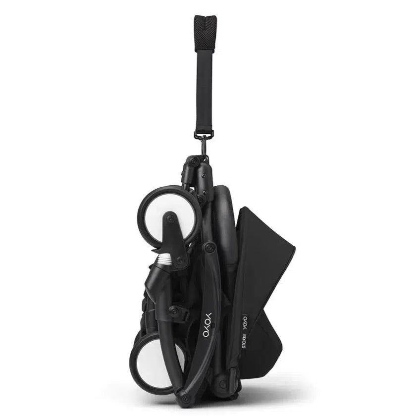 Stokke YOYO 3 Lightweight Baby Stroller for Ages 6+ Months - Black Frame & Black Fabric - Compact Foldable Travel Stroller for Airplanes, City Walks & Everyday Use