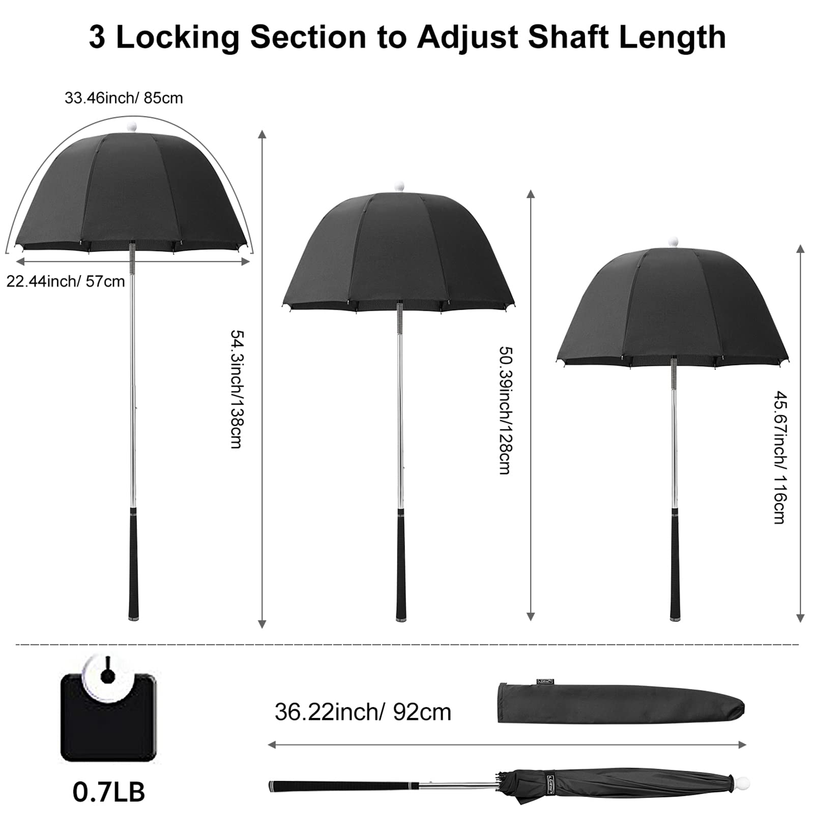 G4Free Golf Bag Umbrella - Waterproof Club Protection Flex Umbrella for Golfers | Perfect for Rainy Days on the Course