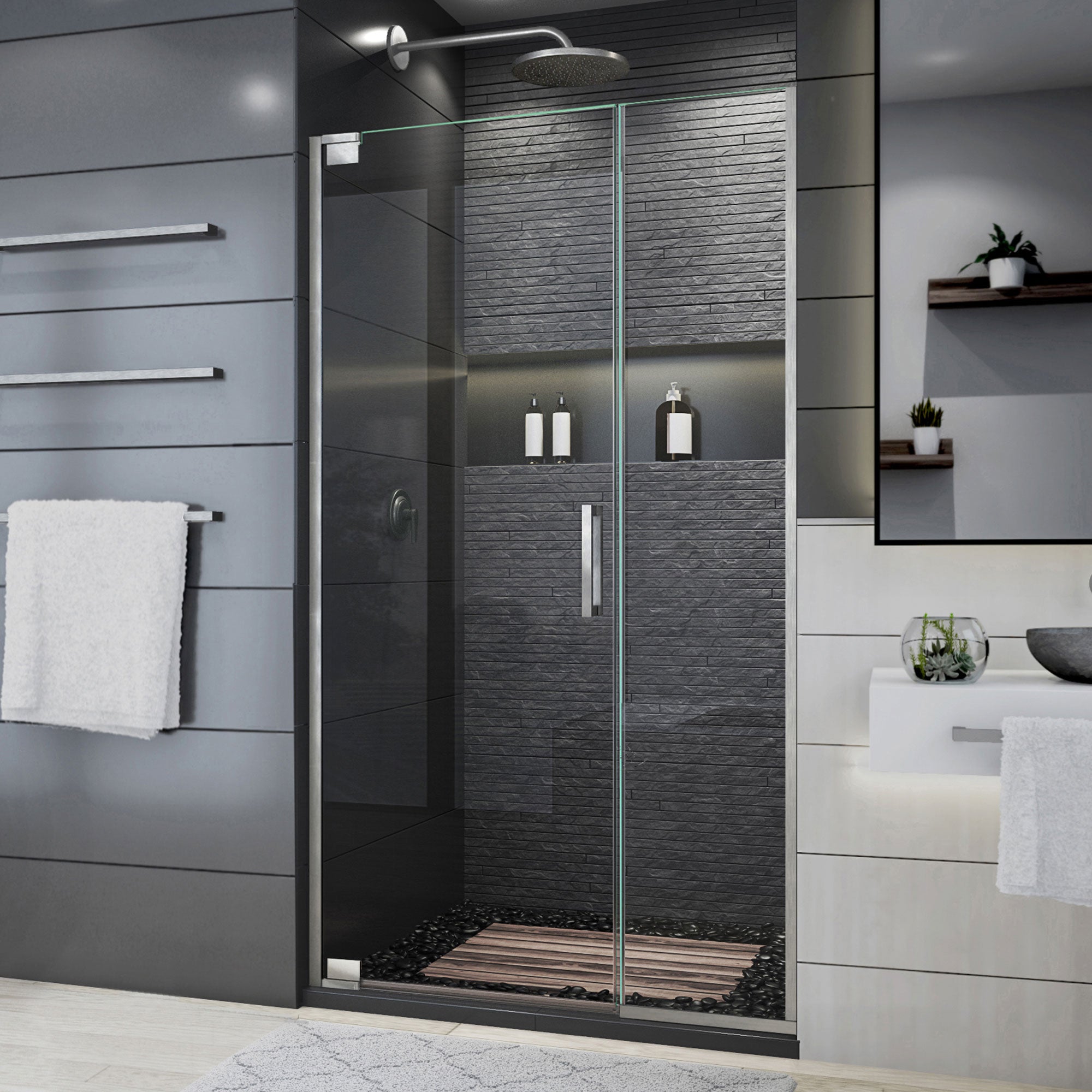 DreamLine Elegance Plus Frameless Pivot Shower Door 39.75-40.5
