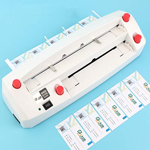 Automatic Business Card Cutter Machine - Electric Card Slitter with Auto Feeding & Adjustable Size for 3.5