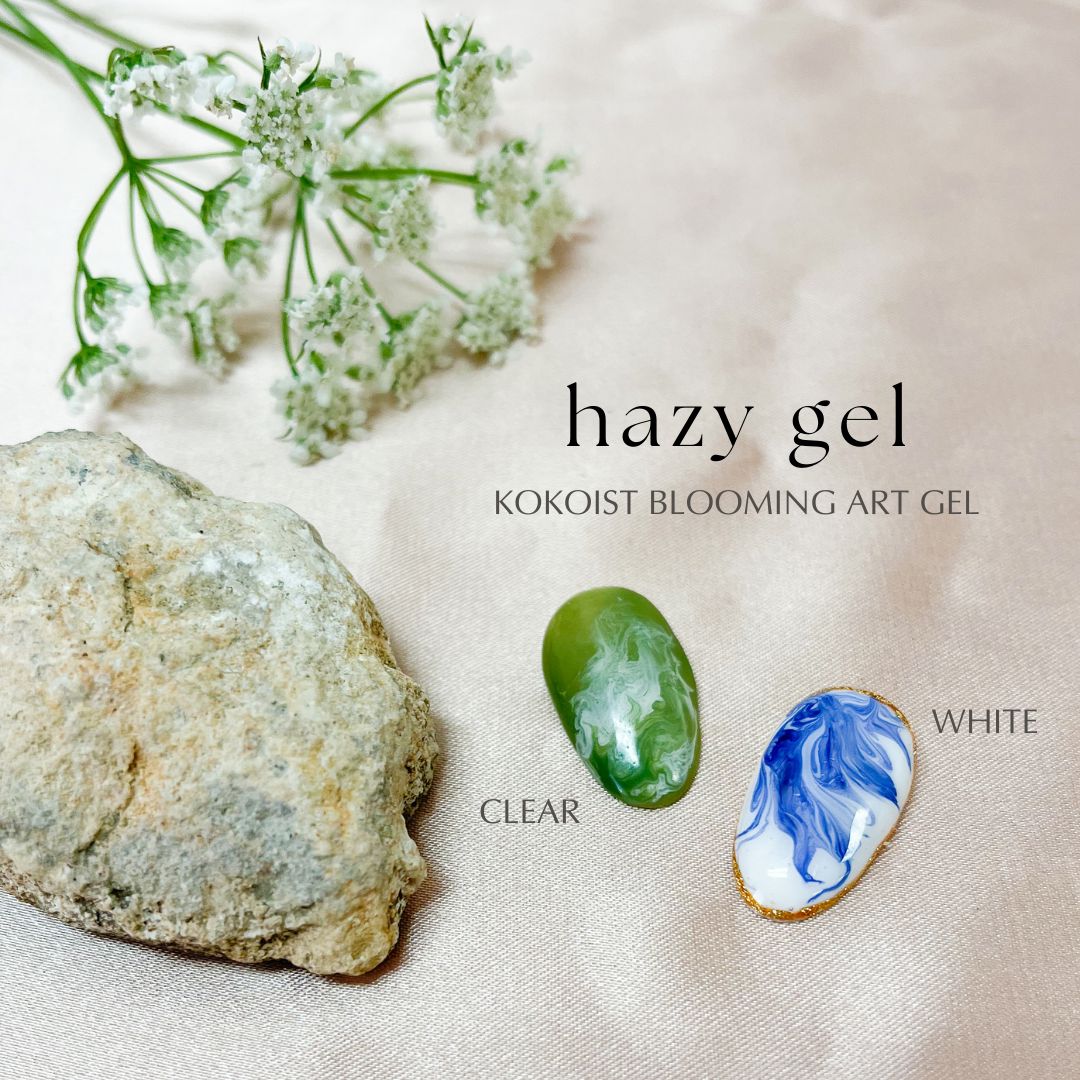 Kokoist Hazy Gel White 7ml - Professional Nail Art Builder Gel for Natural & French Manicures - Perfect for Salon & Home DIY Nail Designs