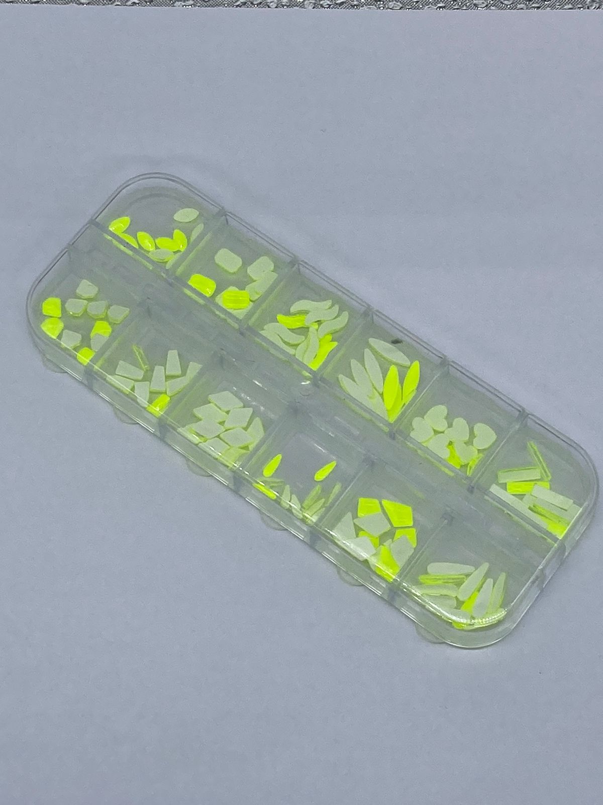 12-Pack Assorted Neon Rhinestone Shapes for Nail Art, DIY Crafts, and Jewelry Making - Sparkling Embellishments for Costumes, Phone Cases, and Home Decor