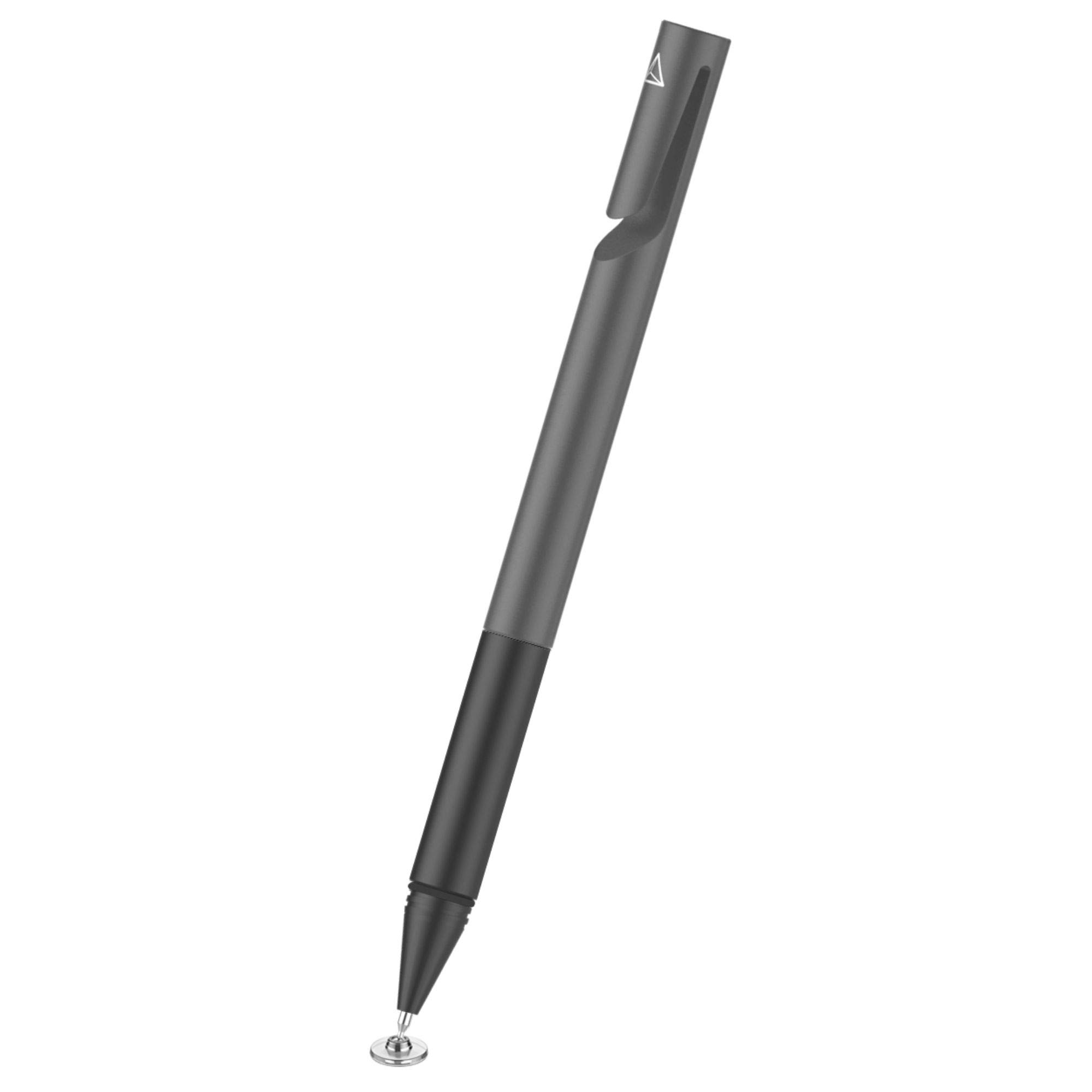 Adonit Mini 4 Stylus Pen - Dark Grey Precision Disc Tip for iPad Mini/Air/Pro, iPhone 13/12/11, Samsung Galaxy & Android Tablets - Portable Pocket Stylus with Laser Cut Clip | Perfect for Note Taking, Drawing & Digital Signatures