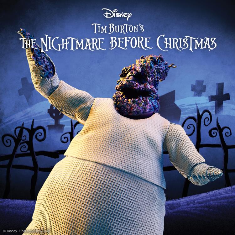 The Nightmare Before Christmas ULTIMATES! Oogie Boogie Action Figure - Collectible Disney Movie Character Toy for Halloween & Christmas Decorations