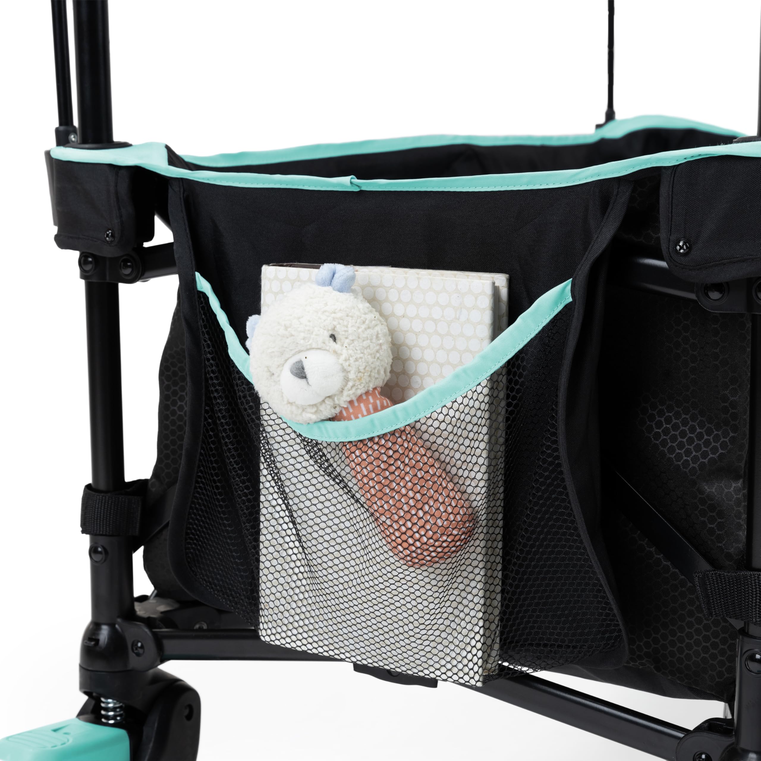 Ingenuity Pop 'N Ride Lightweight Stroller Wagon for 2 Kids - Summer-Ready with Face-to-Face Seats, 3-Point Harnesses & Sun Canopy | Perfect for Beach Outings, Park Visits & Family Travel