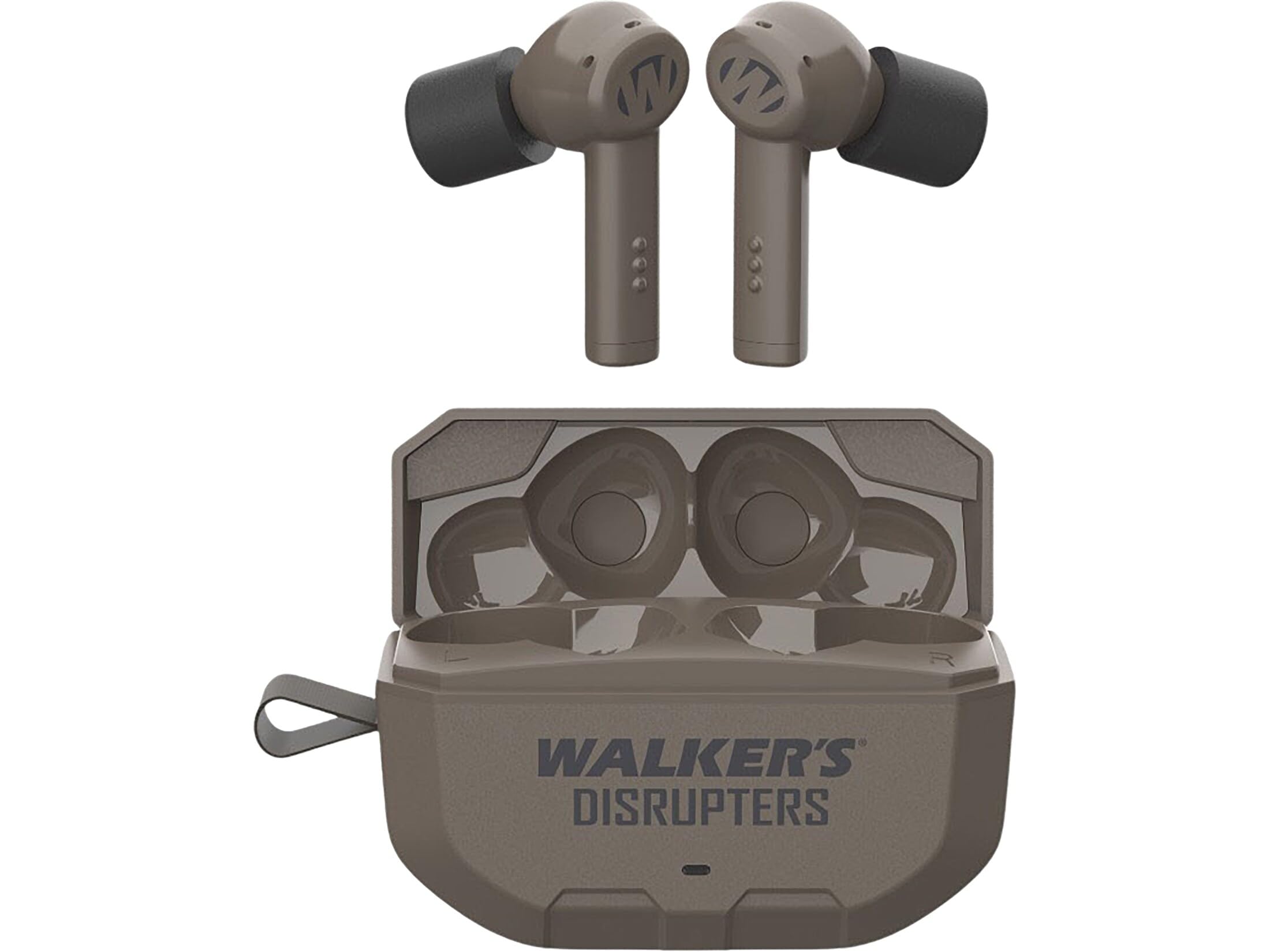 Walker's Disrupter Bluetooth Earbuds - Noise Cancelling Wireless Earbuds with Hearing Enhancement, Rechargeable for Running, Cycling & Outdoor Activities