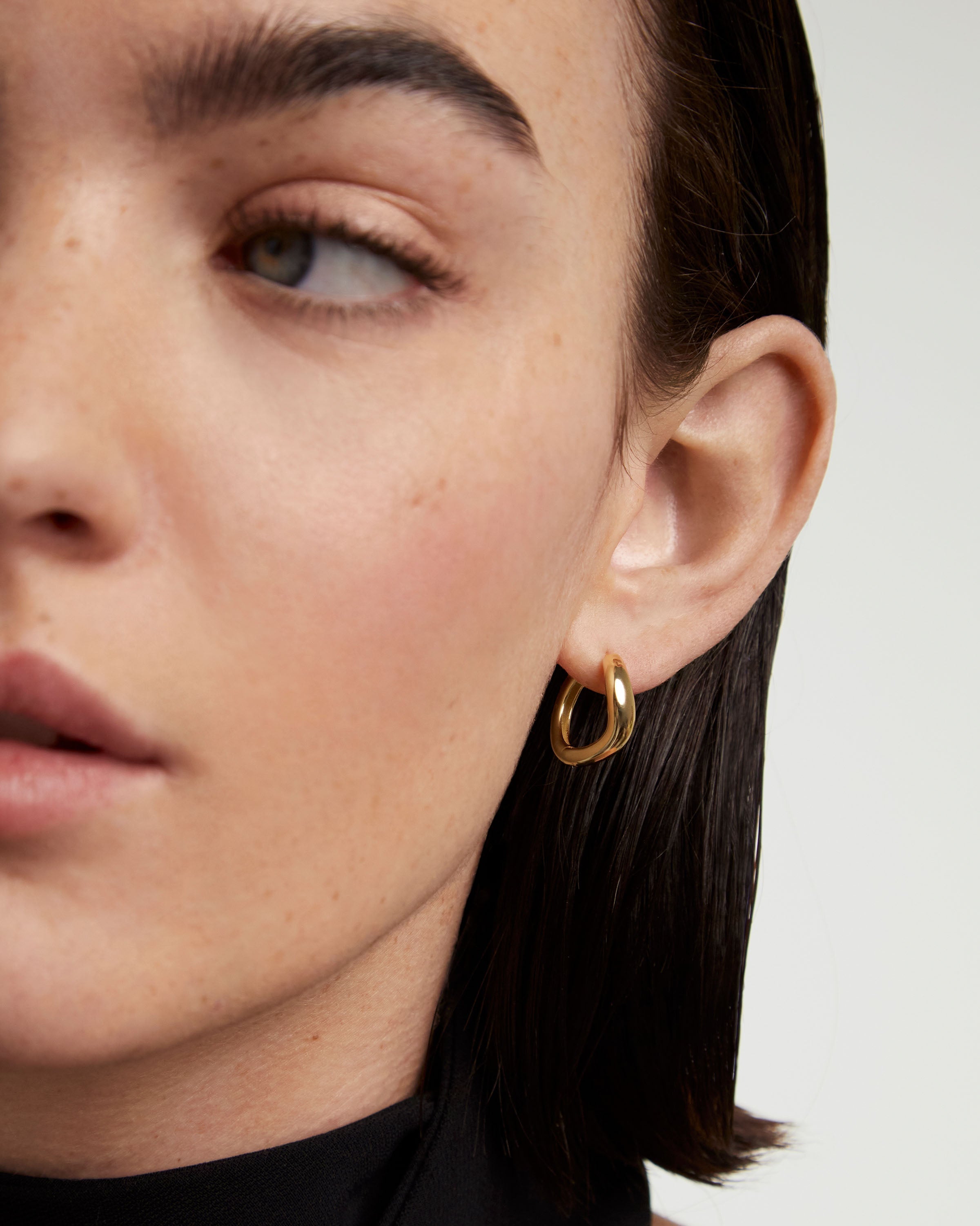 Gold Celeste Hoops - Elegant 14K Gold Hoop Earrings for Women, Perfect for Everyday Wear & Special Occasions