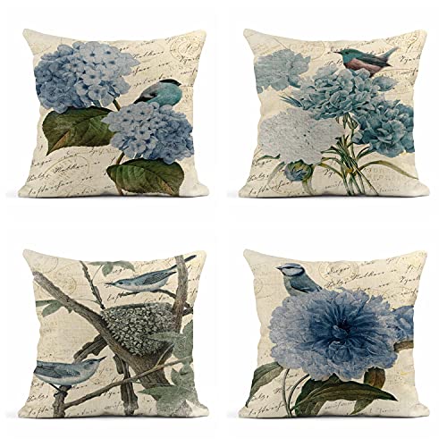 Hydrangeas Birds