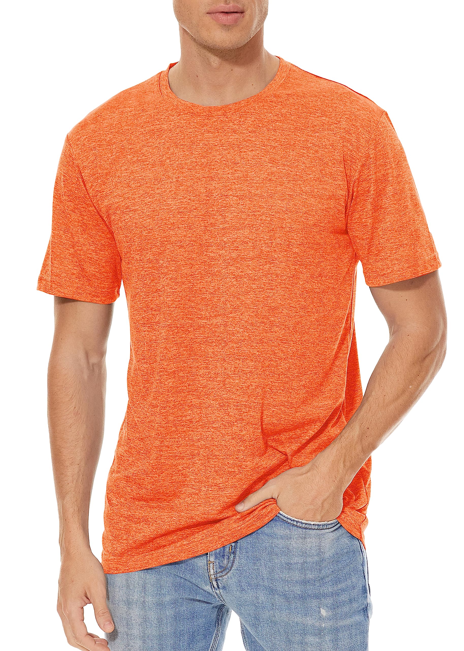 TACVASEN Men's Workout Shirts - Short Sleeve Athletic Dry Fit T-Shirt for Running, Gym & Training - Breathable Moisture Wicking Crewneck Tee - Perfect for Workouts, Jogging and Outdoor Activities
