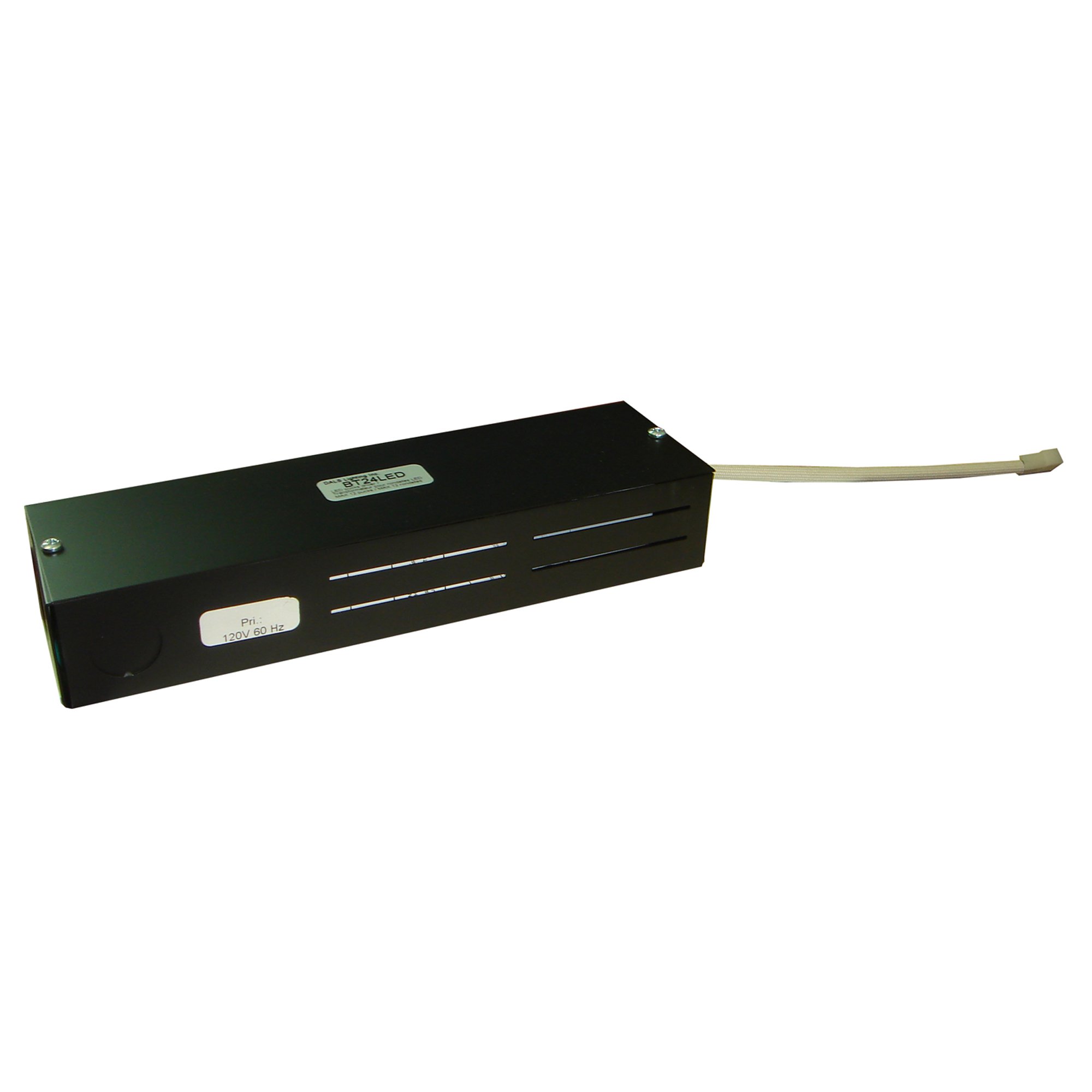 DALS BT24LED 24W 12V DC Power Supply Adapter - Black Waterproof LED Driver for Outdoor/Indoor Lighting, Landscape, Signage, and Cabinet Lights