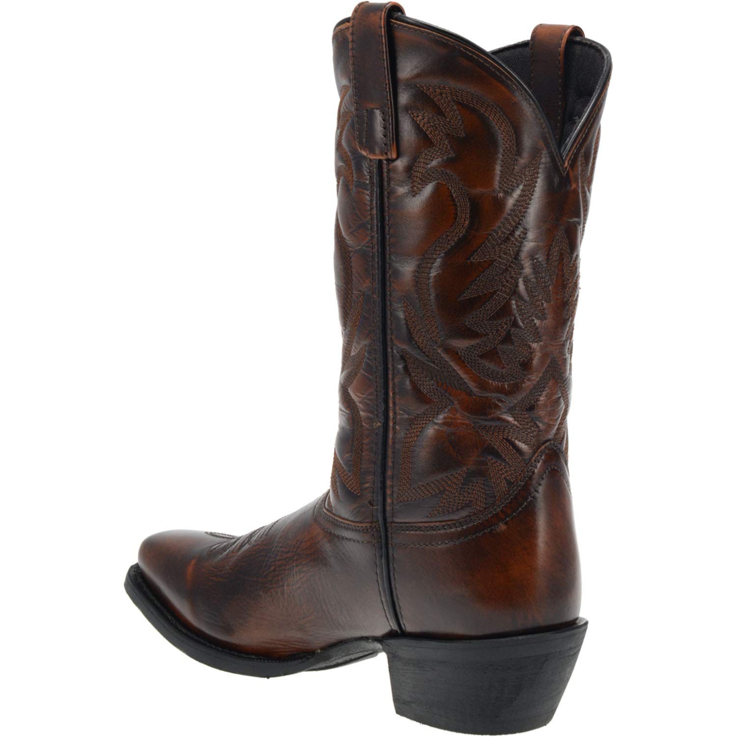 Laredo Men's Stillwater Square Toe Dress Boots - Mid Calf Western Boots for Cowboy, Work & Casual Wear - Black & Brown Leather Boots for Men
