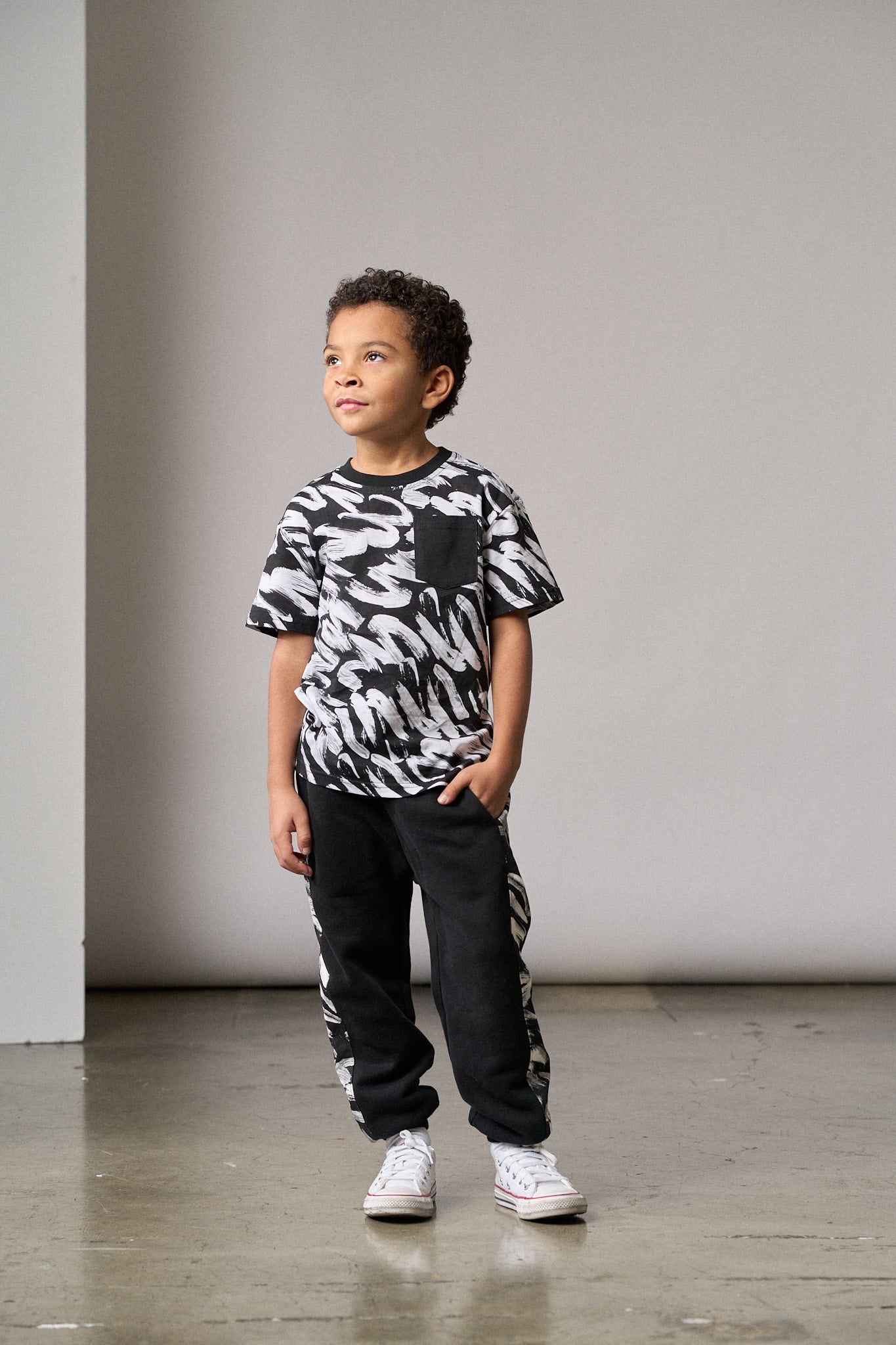 Brush Stroke Sweatpants for Women - Soft Black Joggers with Artistic Design | Perfect for Yoga, Lounge & Casual Wear