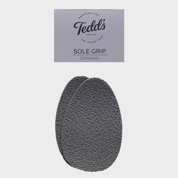 Tedd's Sole Grips Standard Grey - Non-Slip Shoe Traction Pads for Men & Women - Perfect for Running, Hiking & Work Safety