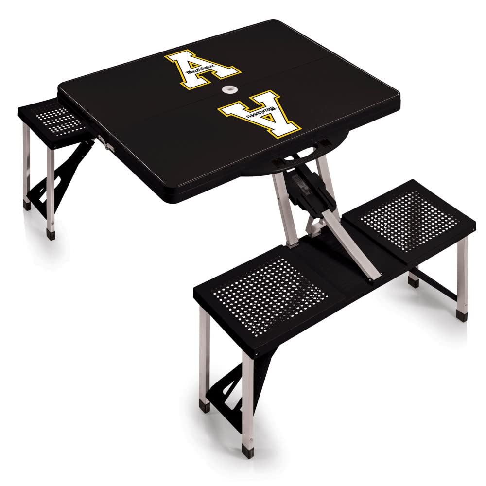 PICNIC TIME NCAA North Carolina Tar Heels Folding Picnic Table - Portable Camping Table with Umbrella Hole - Outdoor Dining & BBQ Table for Beach, Park, Tailgating & Backyard Parties