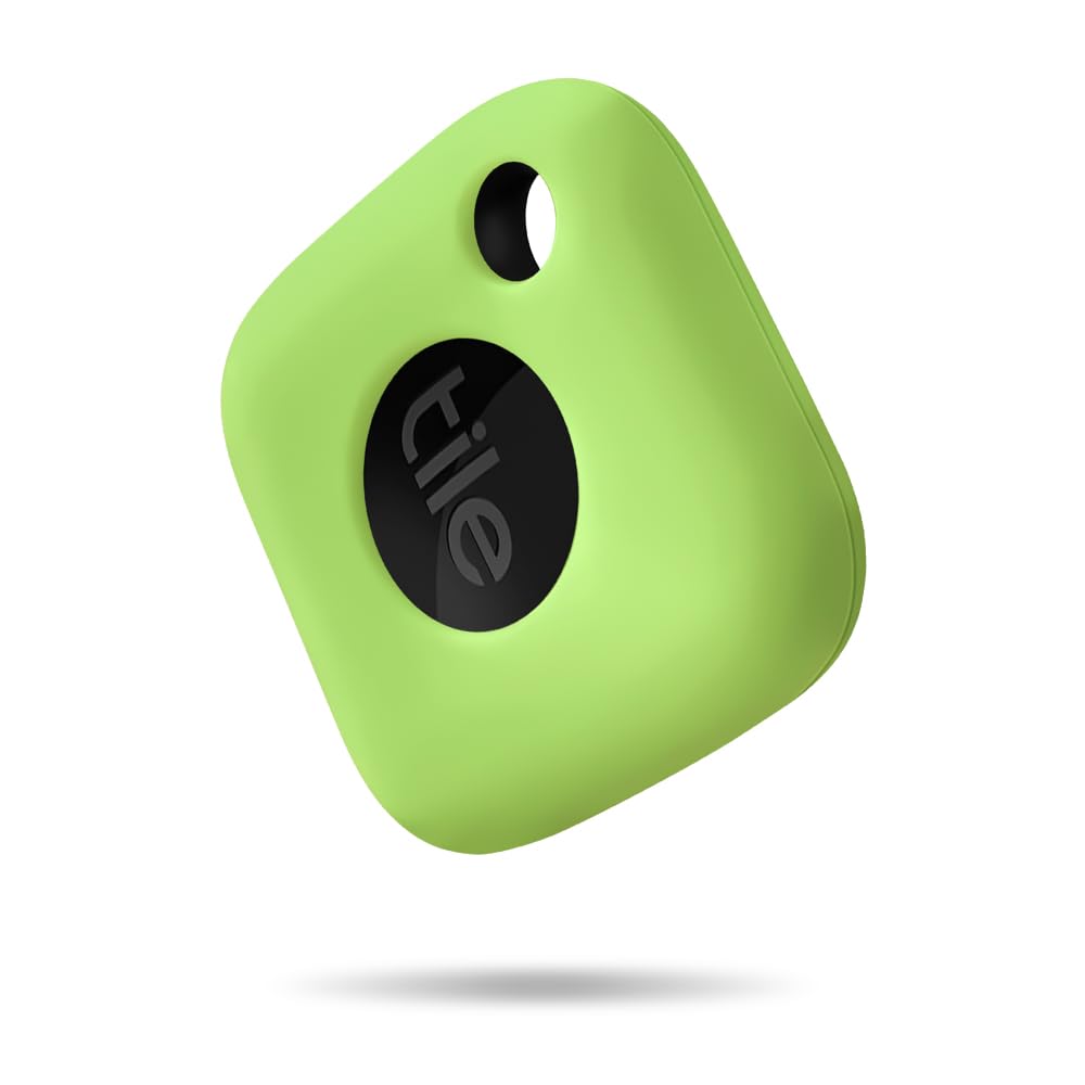Geiomoo Tile Mate 2024/2022 Silicone Case - Soft, Scratch-Resistant Cover with Carabiner for Outdoor Tracking (Fluorescent Green)