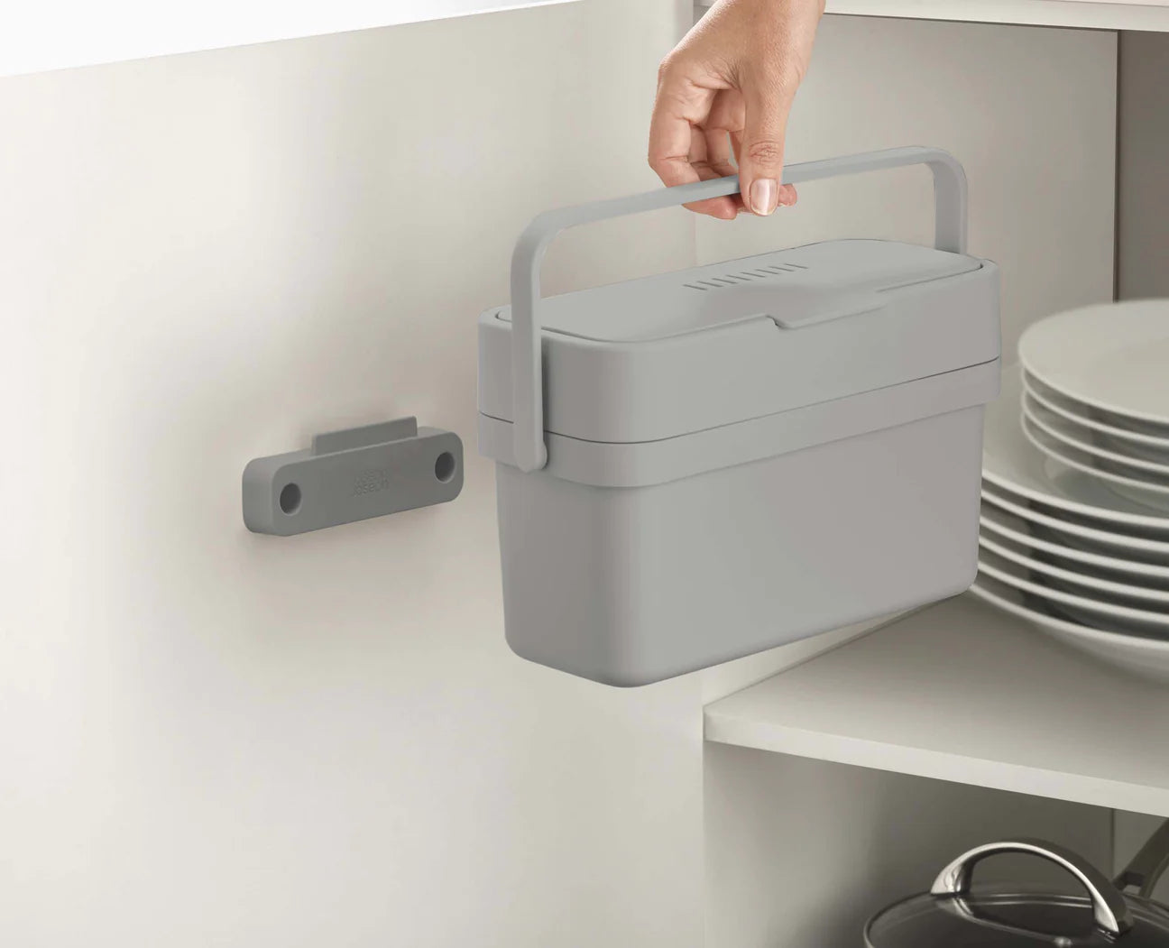 DUO Compo Easy Fill 4L Food Waste Caddy - Eco-Friendly Kitchen Compost Bin for Organic Waste, Perfect for Countertop or Under-Sink Use in Homes & Restaurants