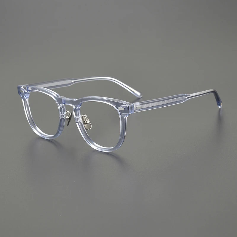 Black Unisex Square Acetate Eyeglasses Full Rim Frame - Stylish Reading Glasses for Men & Women - Perfect for Office, Reading & Fashion Accessories