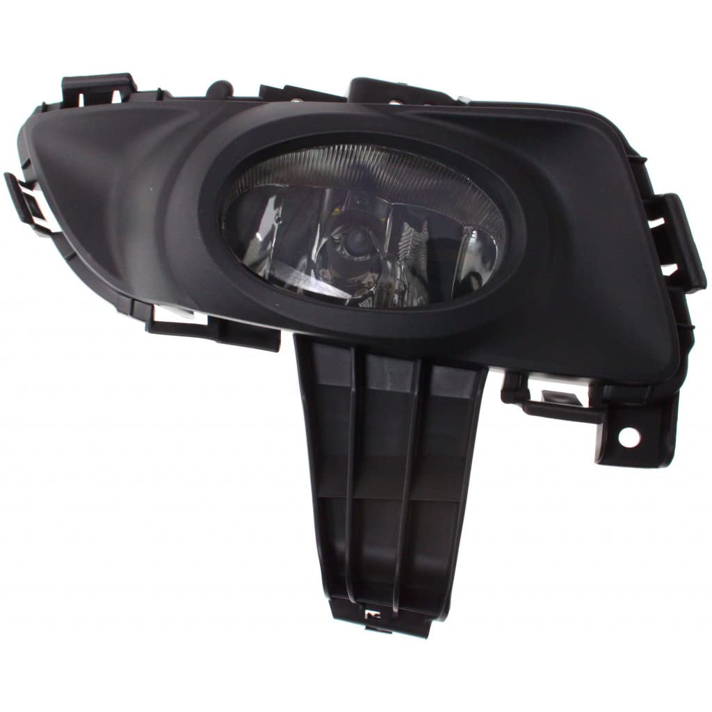 2004-2006 Mazda 3 Sedan Passenger Side Fog Light Assembly - Standard Elliptical Type (Part# MA2593105/BN8P51680A) | Replacement for Damaged Lights | Improved Night Driving Visibility