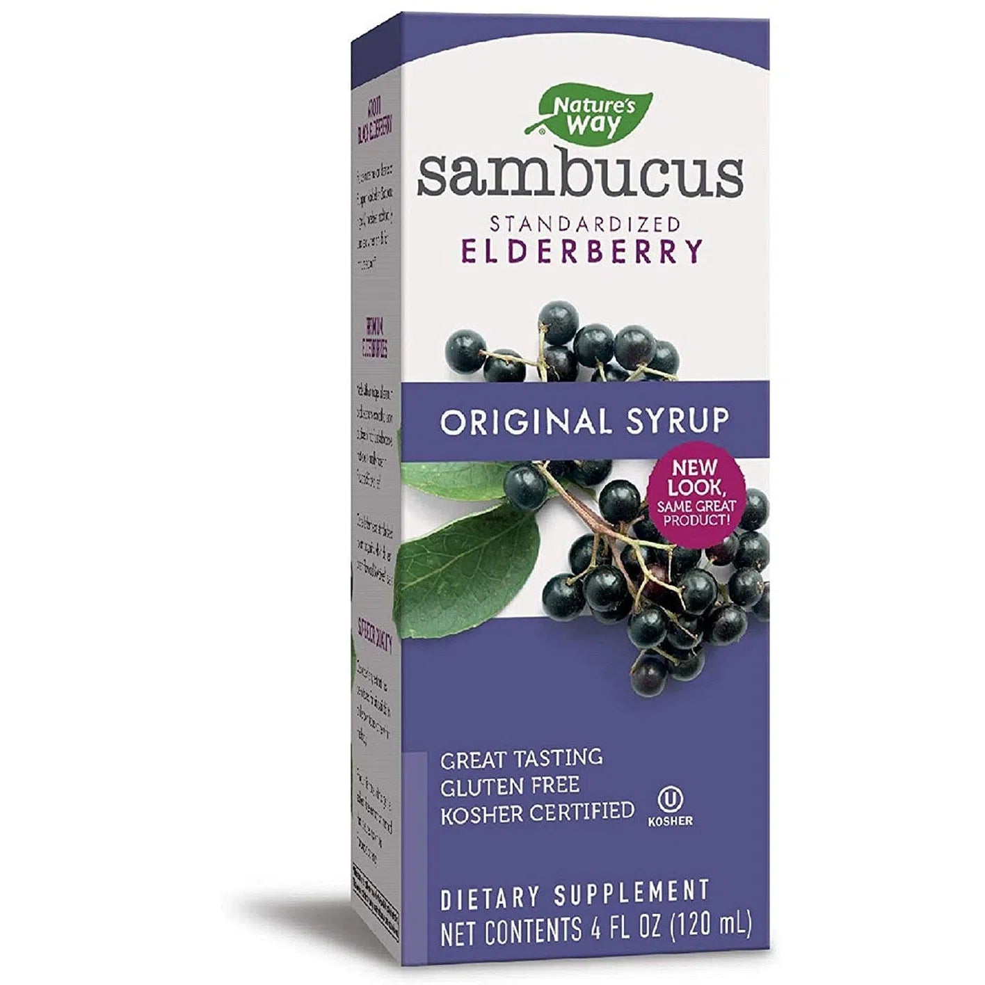 Nature's Way Sambucus Black Elderberry Original Syrup - Immune Support Supplement for Adults & Kids - Great for Cold & Flu Season, Daily Wellness Boost