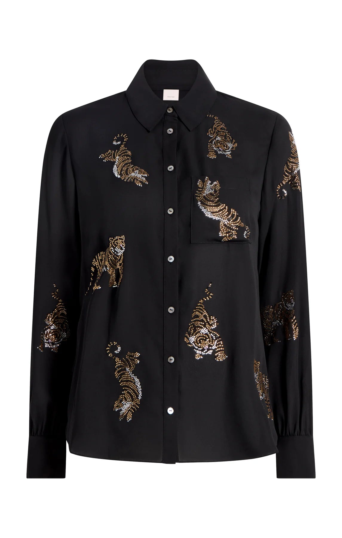 Blanche Le Tiger Heatset Blouse for Women - Soft & Comfortable Black Blouse for Work, Party & Casual Wear