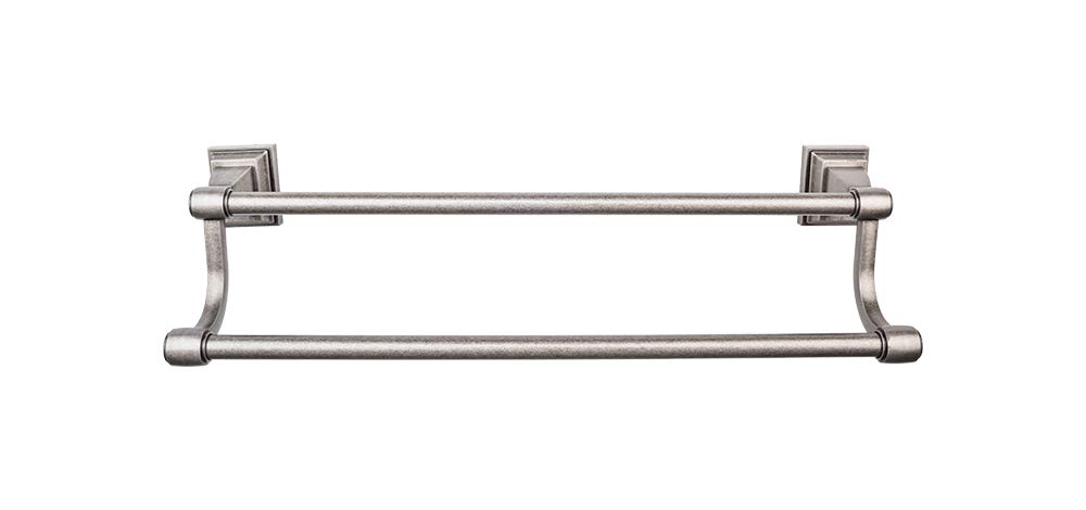 STK7AP 18-Inch Antique Pewter Double Towel Bar - Premium Bathroom Towel Rack for Modern & Traditional Homes - Perfect for Bathrooms, Spas, and Guest Rooms