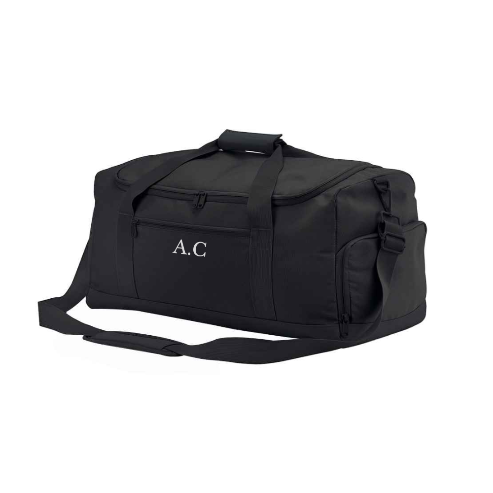 Personalized Boston Initial Medium Holdall Duffle Bag - Custom Monogram Travel Bag for Gym, Weekend Getaways & Sports Gear Storage