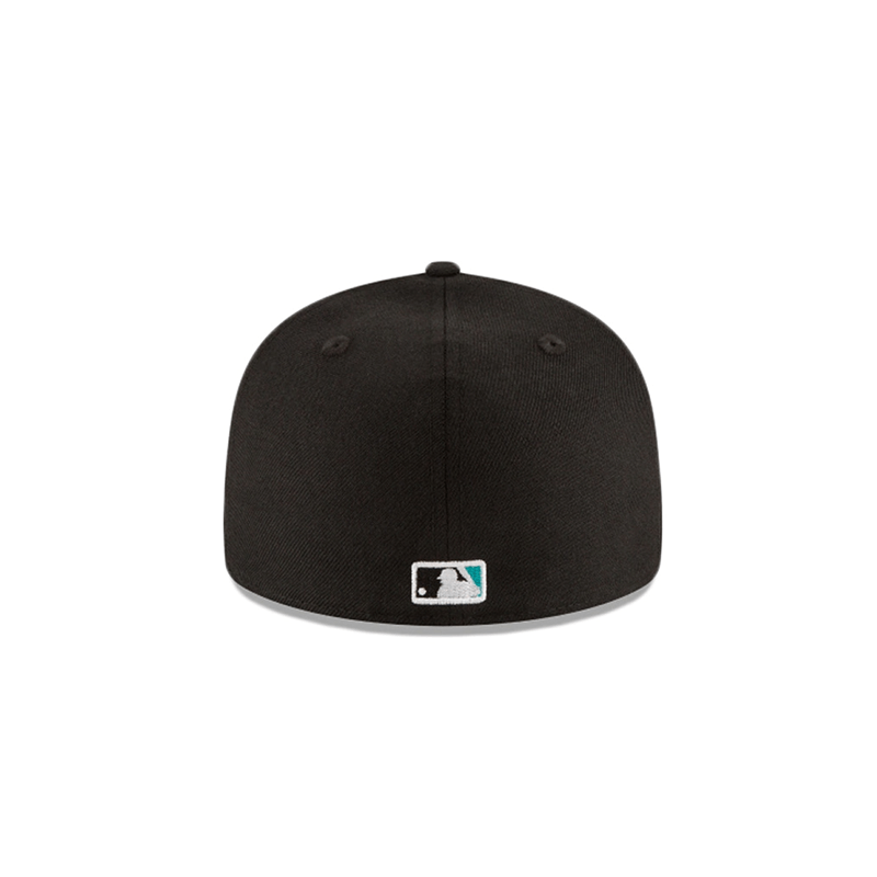 New Era Florida Marlins World Series Black Wool 59FIFTY Fitted Hat - Official MLB Baseball Cap for Men, Perfect for Games, Collecting & Streetwear Fashion