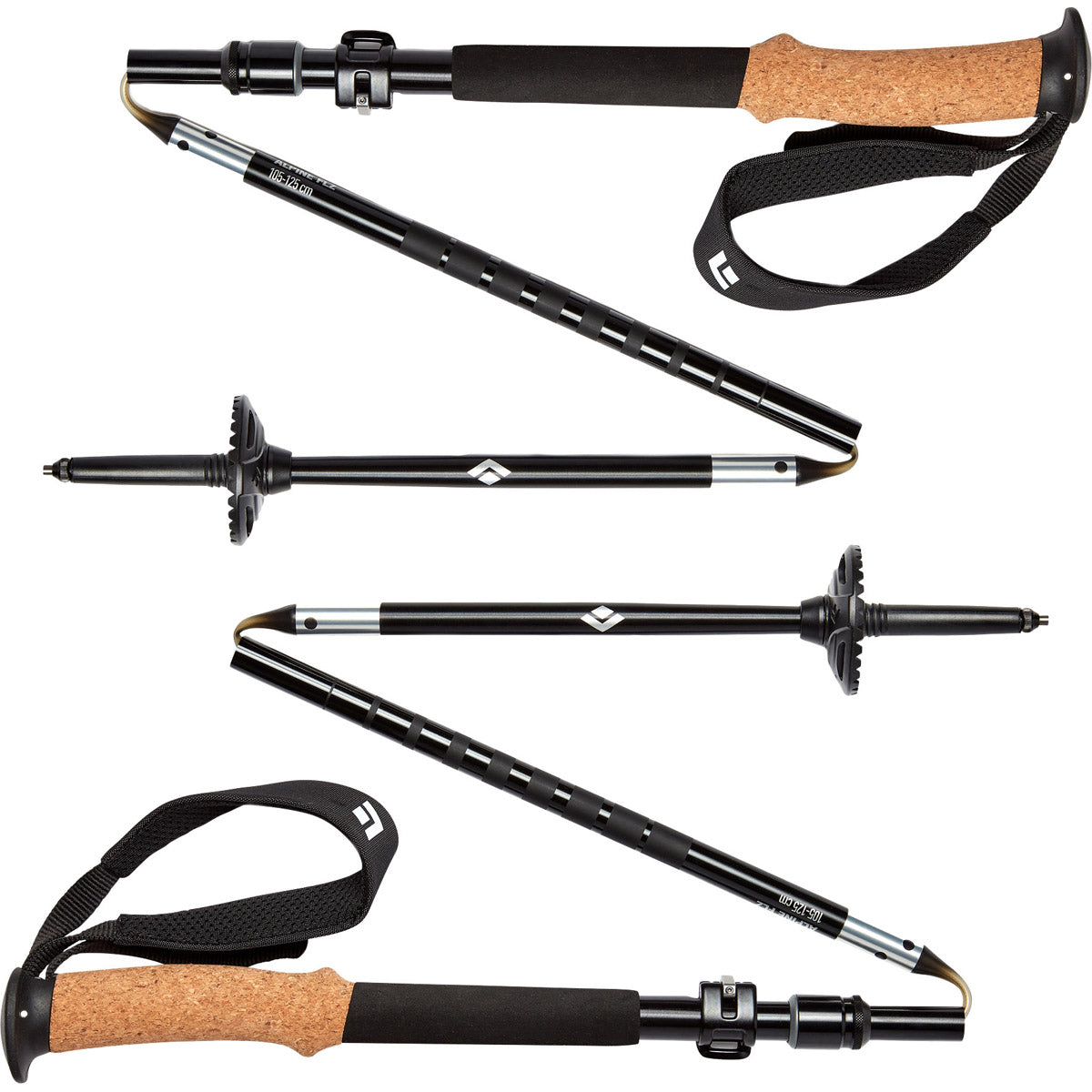 Alpine FLZ Trekking Poles - Lightweight Carbon Fiber Hiking Sticks for Men & Women - Adjustable for Backpacking, Mountaineering & Trail Running