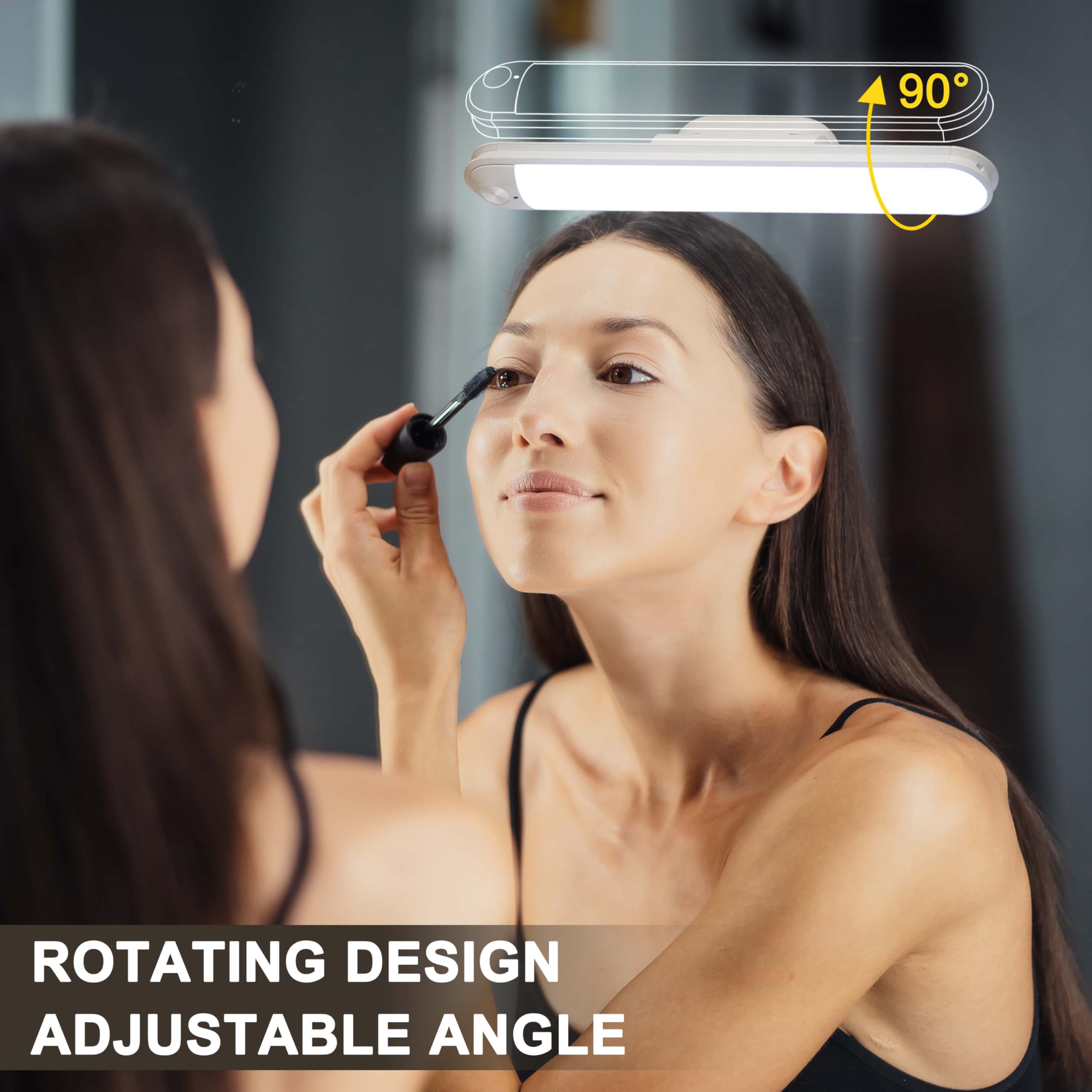 Rechargeable LED Touch Light Bar with Remote Control - Dimmable Stick-on Wall Mirror Lights for Makeup, Reading & Bunk Beds | 5W 2400mAh Battery Operated Headboard Lamp | Perfect for Bedroom, Vanity & Nighttime Use