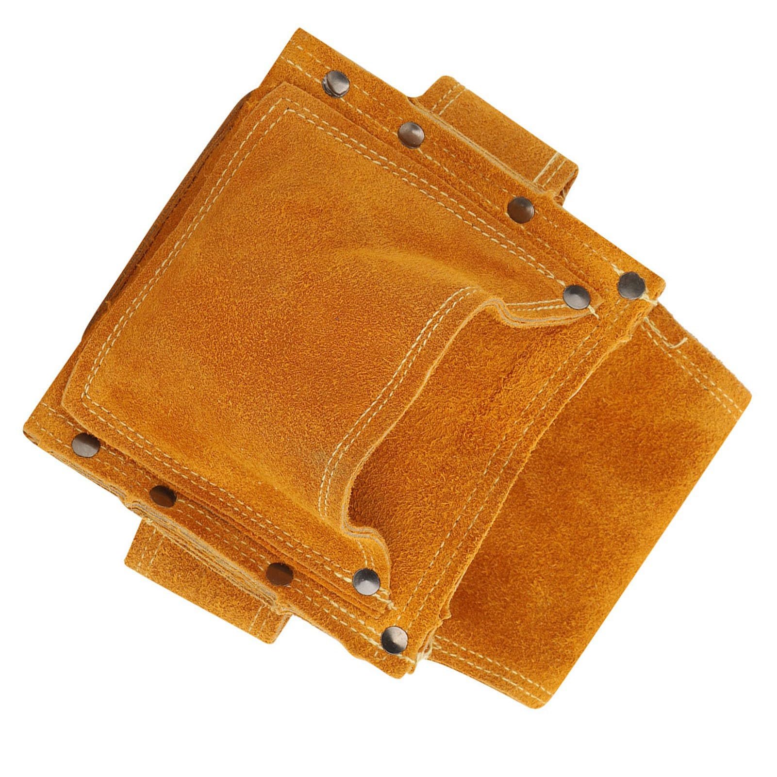 Garosa Heavy Duty Cowhide Multifunctional Tool Pouch Belt Bag - Durable Waist Tool Storage for Construction, DIY, Carpentry & Outdoor Work