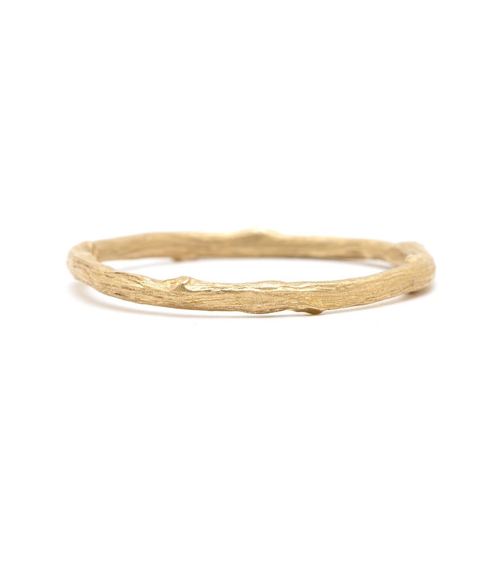14K Gold Branch Textured Stackable Ring - Dainty Nature-Inspired Jewelry for Women - Perfect for Layering, Everyday Wear & Special Occasions