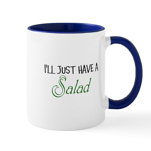 White/Navy Inside - Salad Mug
