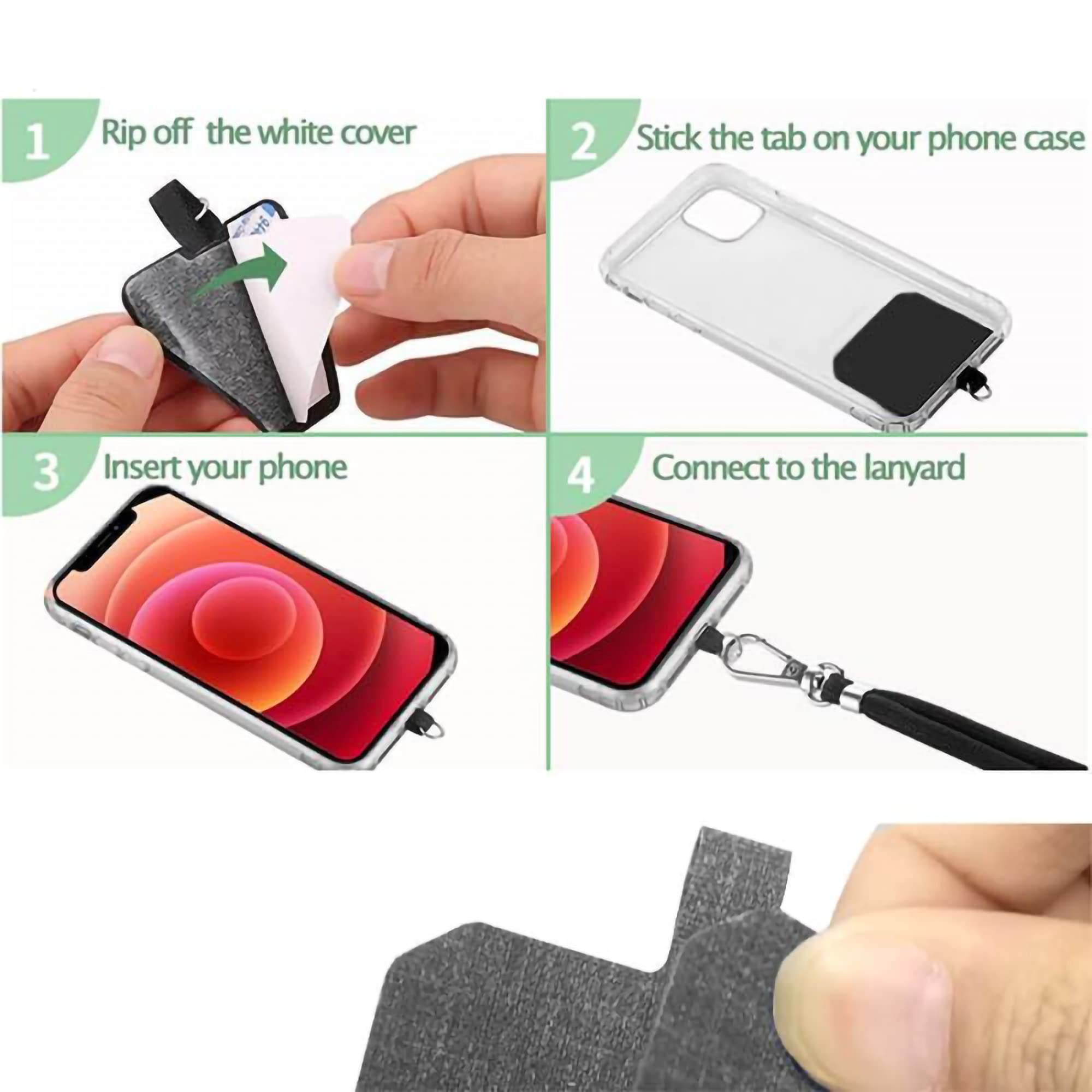 Universal Crossbody Phone Lanyard - Adjustable Nylon Strap for Smartphones, ID Badges & Keys | Hands-Free Convenience for Work, Travel & Outdoor Activities