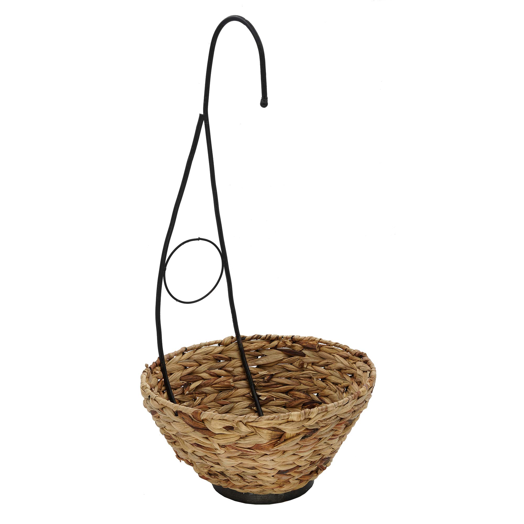 House of Silk Flowers Artificial Pink Azalea in Natural Water Hyacinth Hanging Basket - Perfect for Patio, Garden, and Indoor Décor