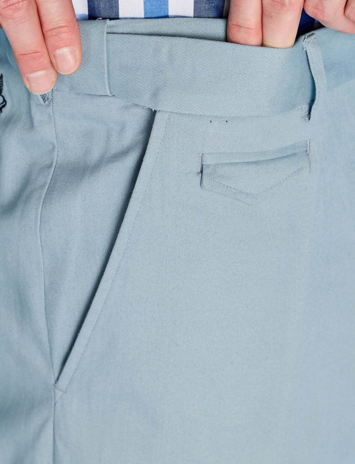 Pegasus Men's Cotton Stretch Chino Pants with Comfort Waistband - Slim Fit Casual Dress Pants for Office, Travel & Everyday Wear