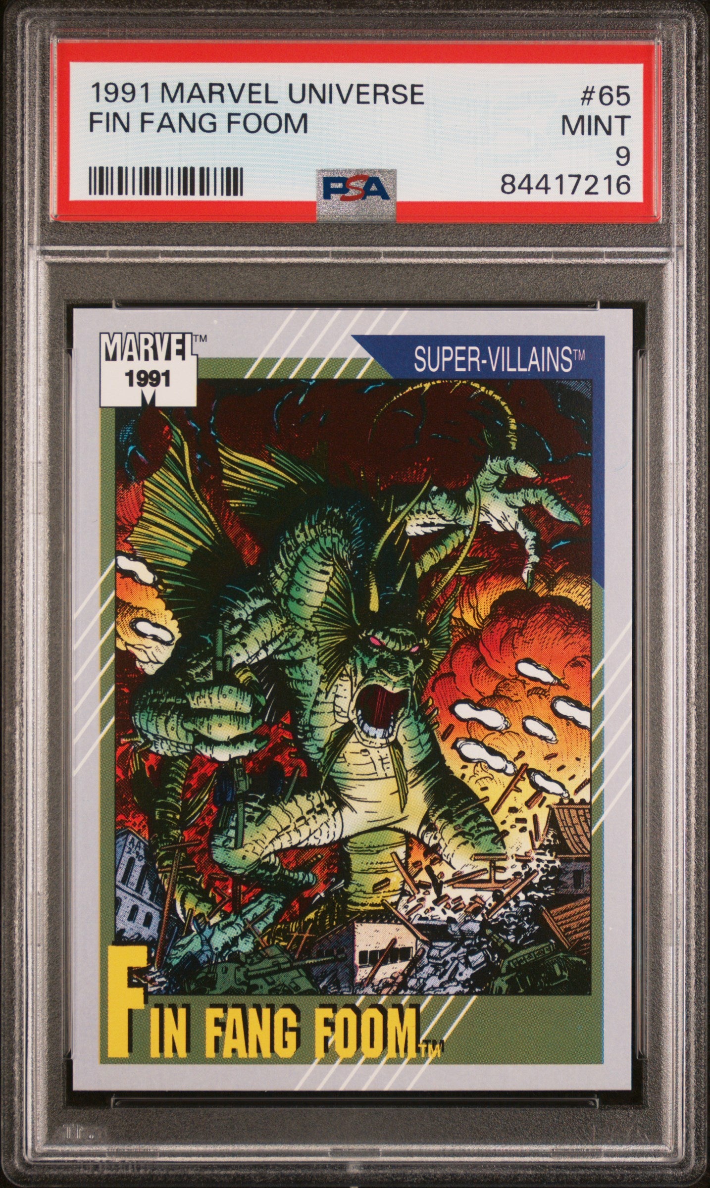 1991 Marvel Universe Fin Fang Foom #65 PSA 9 Graded Comic - Rare Collectible for Superhero Fans & Comic Book Enthusiasts - Perfect for Display, Investment & Gifting