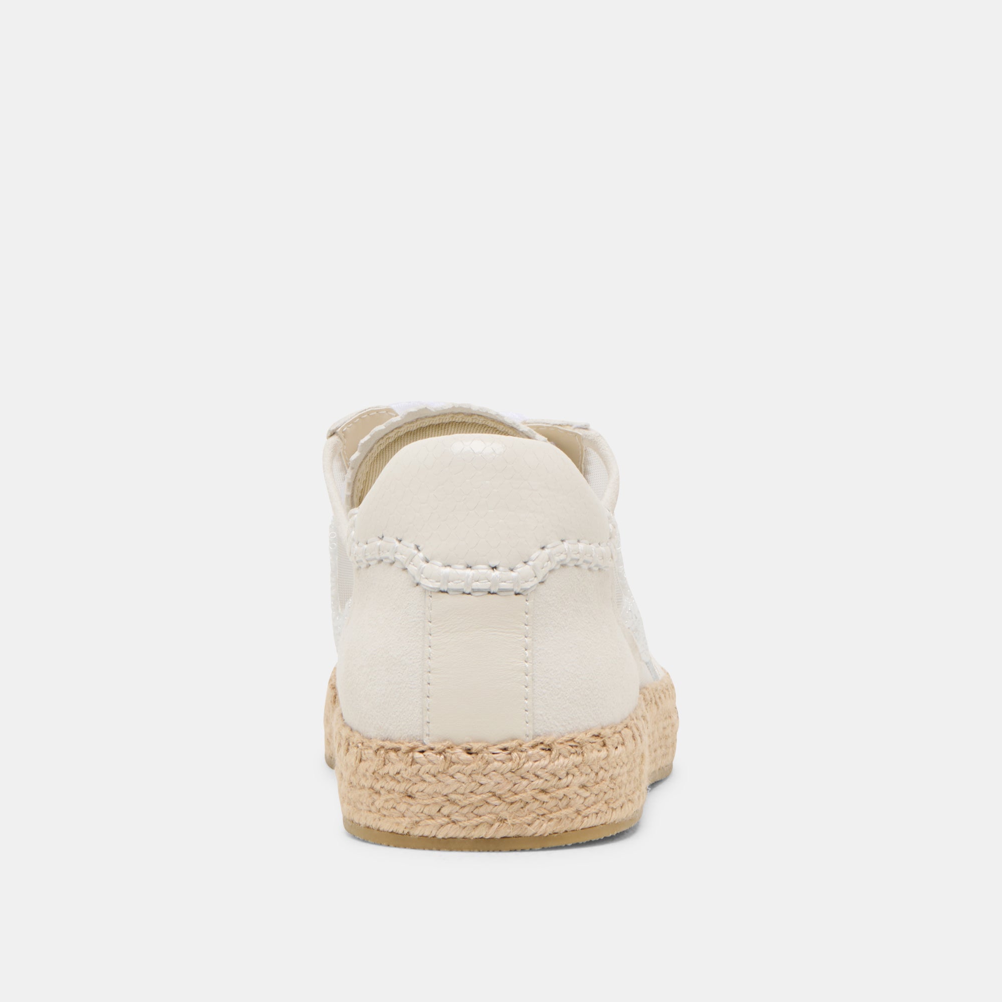 Women's White Mesh Beaded Espadrille Sneakers - Comfortable Summer Casual Shoes for Beach, Walking, and Outdoor Activities