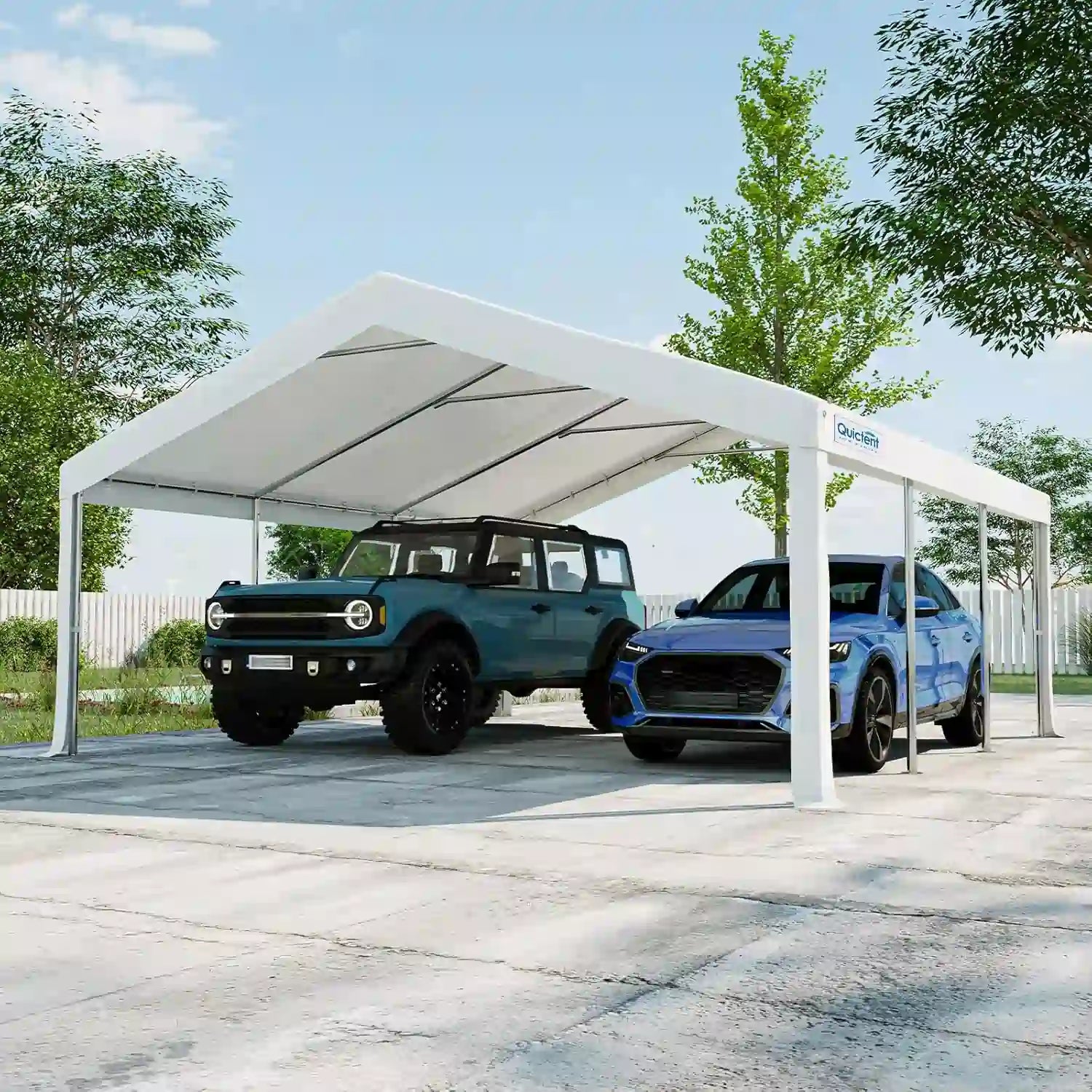 20' x 20' Pop Up Party Tent with Mesh Windows - Waterproof Outdoor Canopy for Weddings, Picnics, Camping & Backyard Events