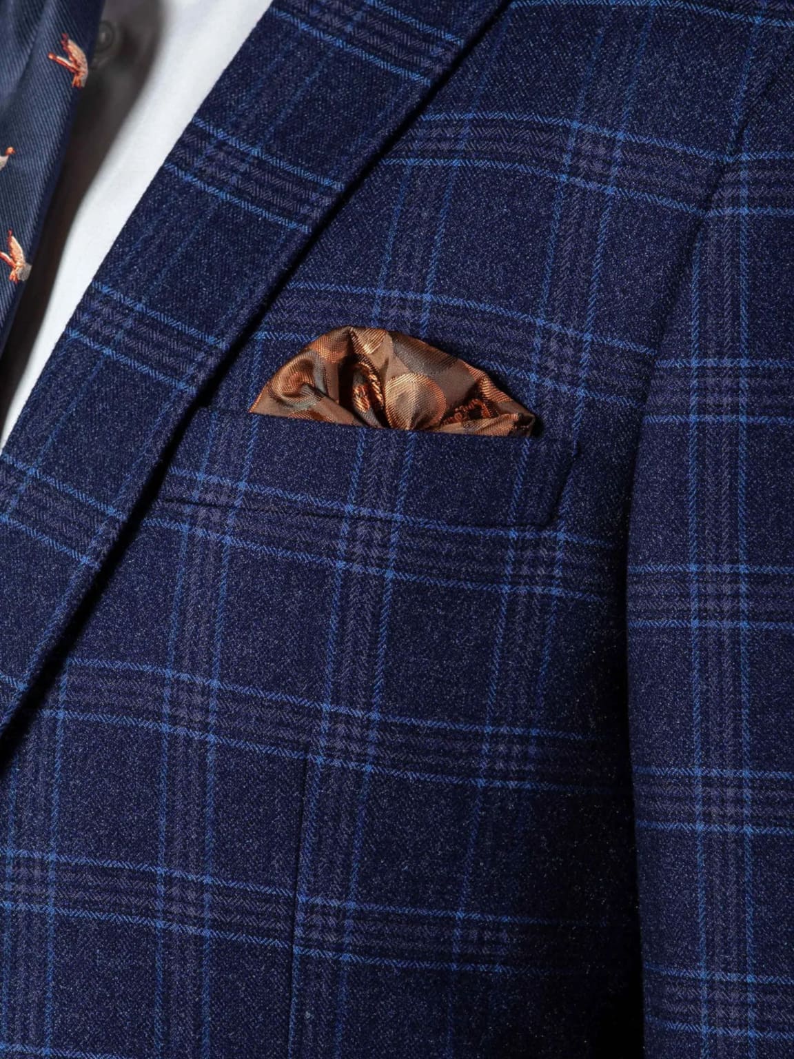 Marc Darcy Chigwell Men's Blue Tweed Check 3 Piece Suit - Formal Business Attire for Weddings, Office & Special Occasions