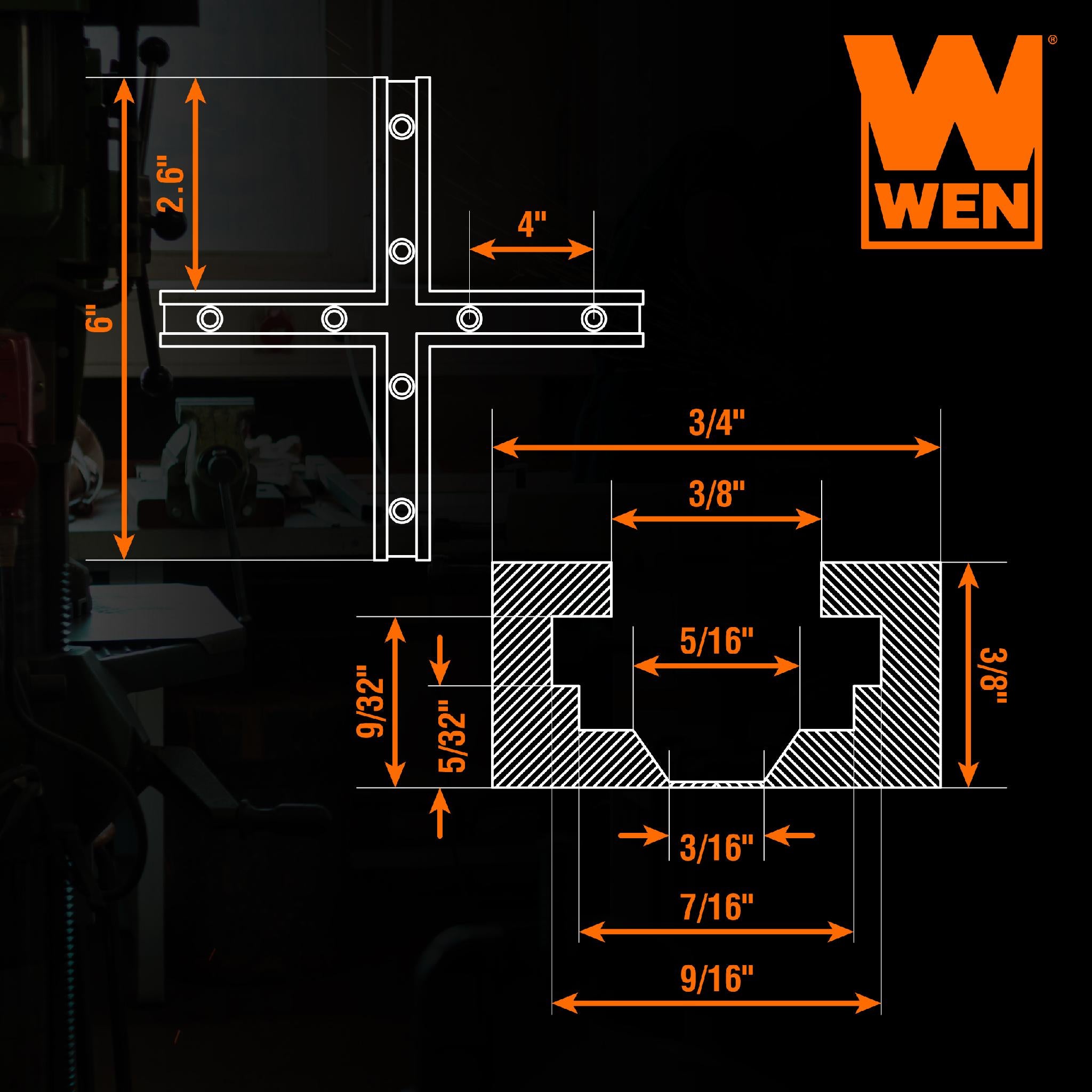 WEN WAT362 36-Inch Universal T-Track System with Hold Down Clamps & Intersection Kit - Perfect for Woodworking Jigs, Router Tables, and Workbench Accessories