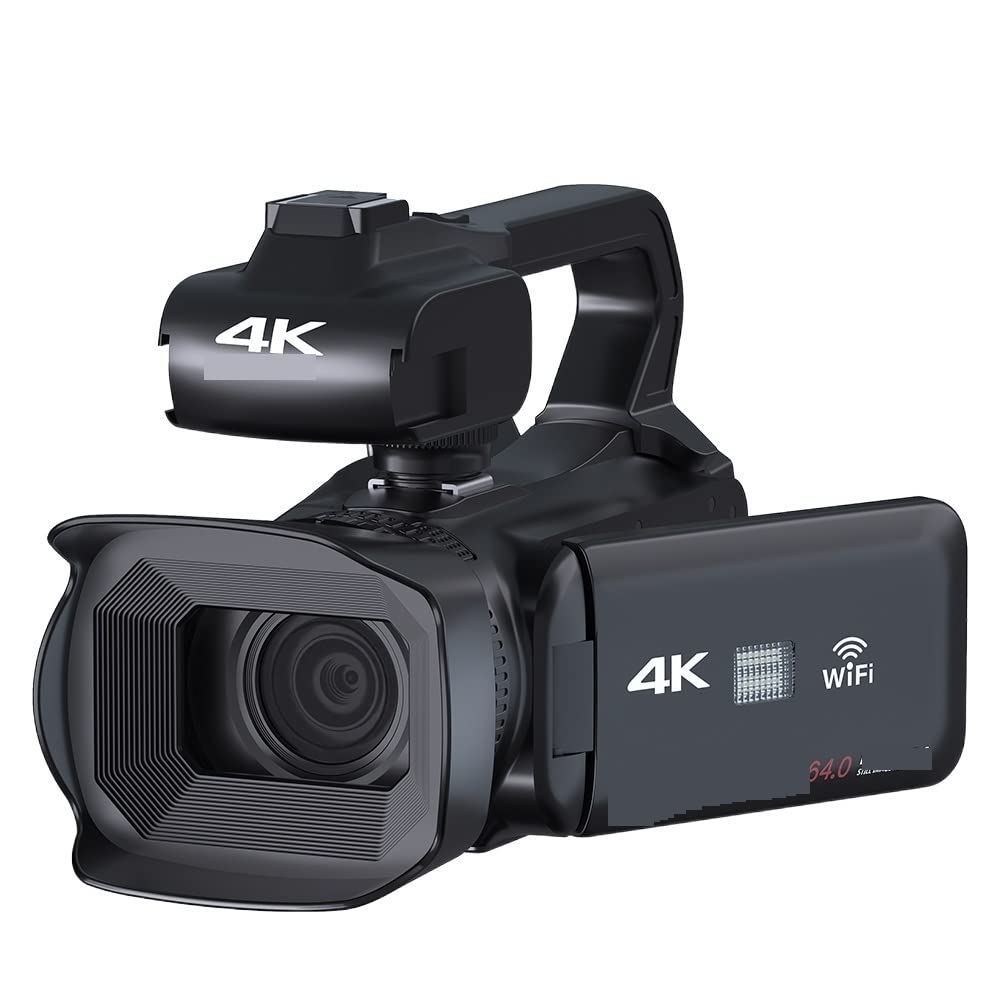 4K UHD Rotating Touch Screen Camcorder - 64MP Vlog Camera for Livestreaming & Webcam (32G SD Card Included) - Perfect for YouTube & Video Blogging