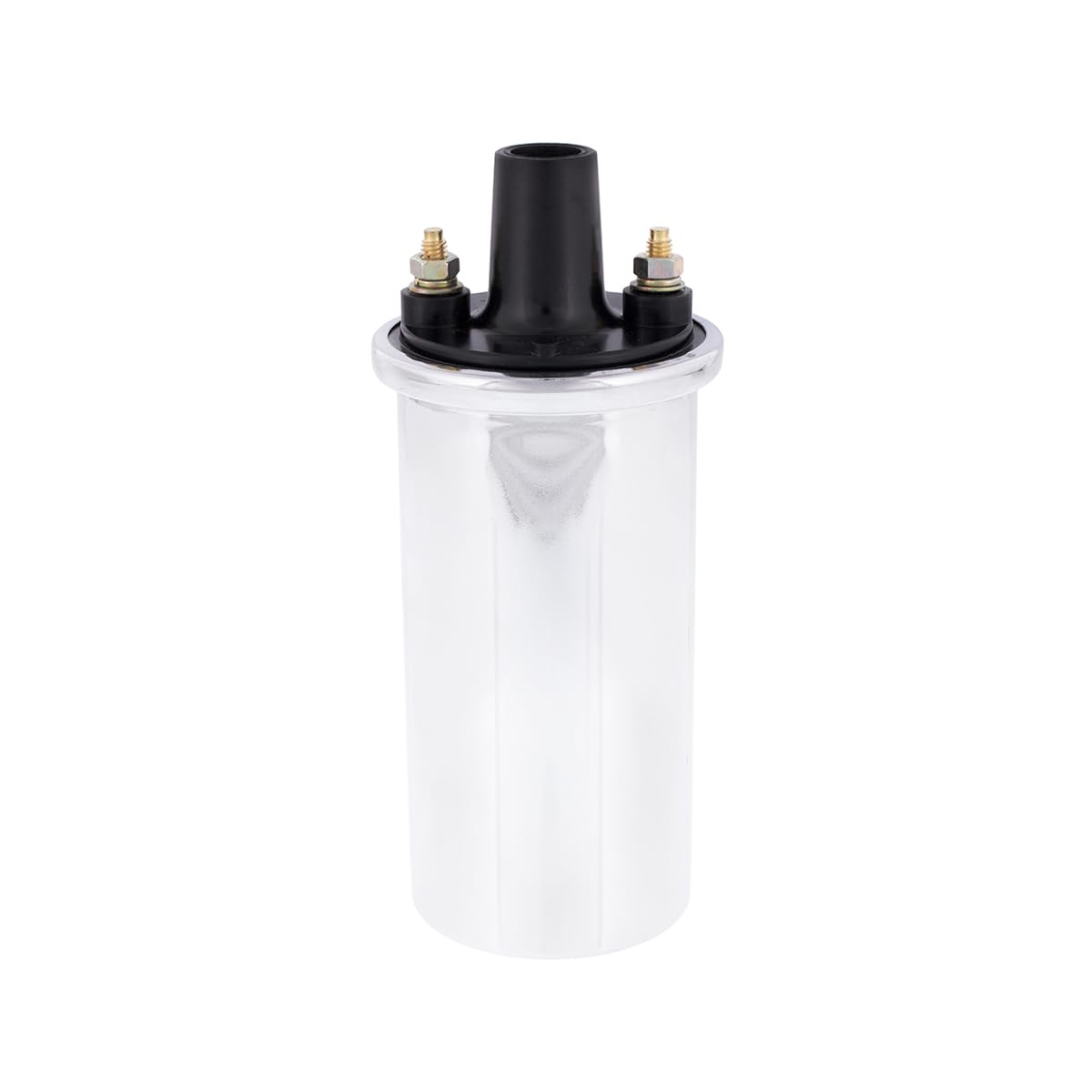 United Pacific S1207 Chrome Plated 6-Volt High Output Ignition Coil Canister - Direct Replacement & Easy Installation (1 Unit) | Perfect for Classic Car Restoration & Vintage Vehicle Maintenance