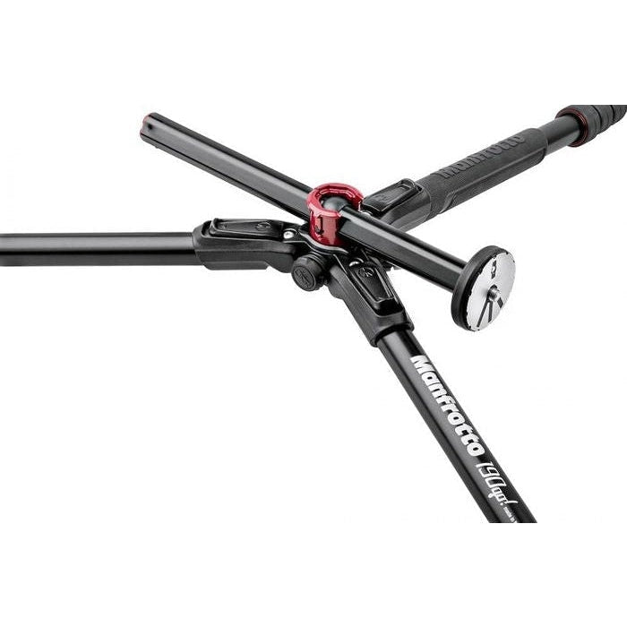 Manfrotto 190 Go! Aluminum 4-Section Tripod - Lightweight & Compact for Travel Photography, Vlogging, and Outdoor Adventures