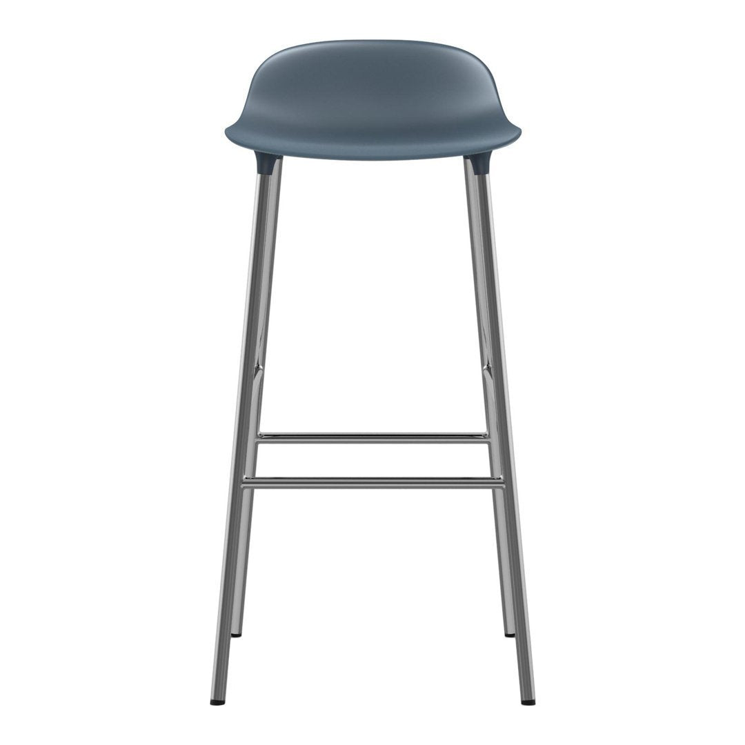 Modern Metal Bar Stools with Form Design - Adjustable Height Counter Stools for Kitchen, Dining & Home Bar - Industrial Style Seating for Restaurants & Cafes