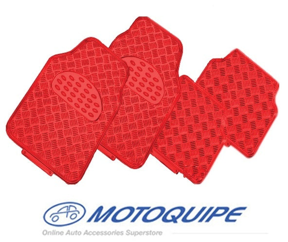 Premium Checkerplate Metallic Car Floor Mats - Black, Carbon, Blue, Red, Pink, Chrome, Silver, Purple | Durable & Stylish Protection for Trucks, SUVs, Jeeps | All-Weather, Easy to Clean, Anti-Slip Design