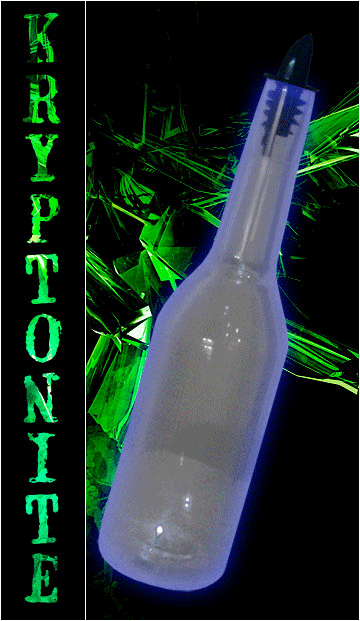 750ml Kryptonite Flair Bottle - Clear LED Light Up Barware with Color Changing Effects | Perfect for Cocktail Mixing, Bartending Shows & Party Entertainment